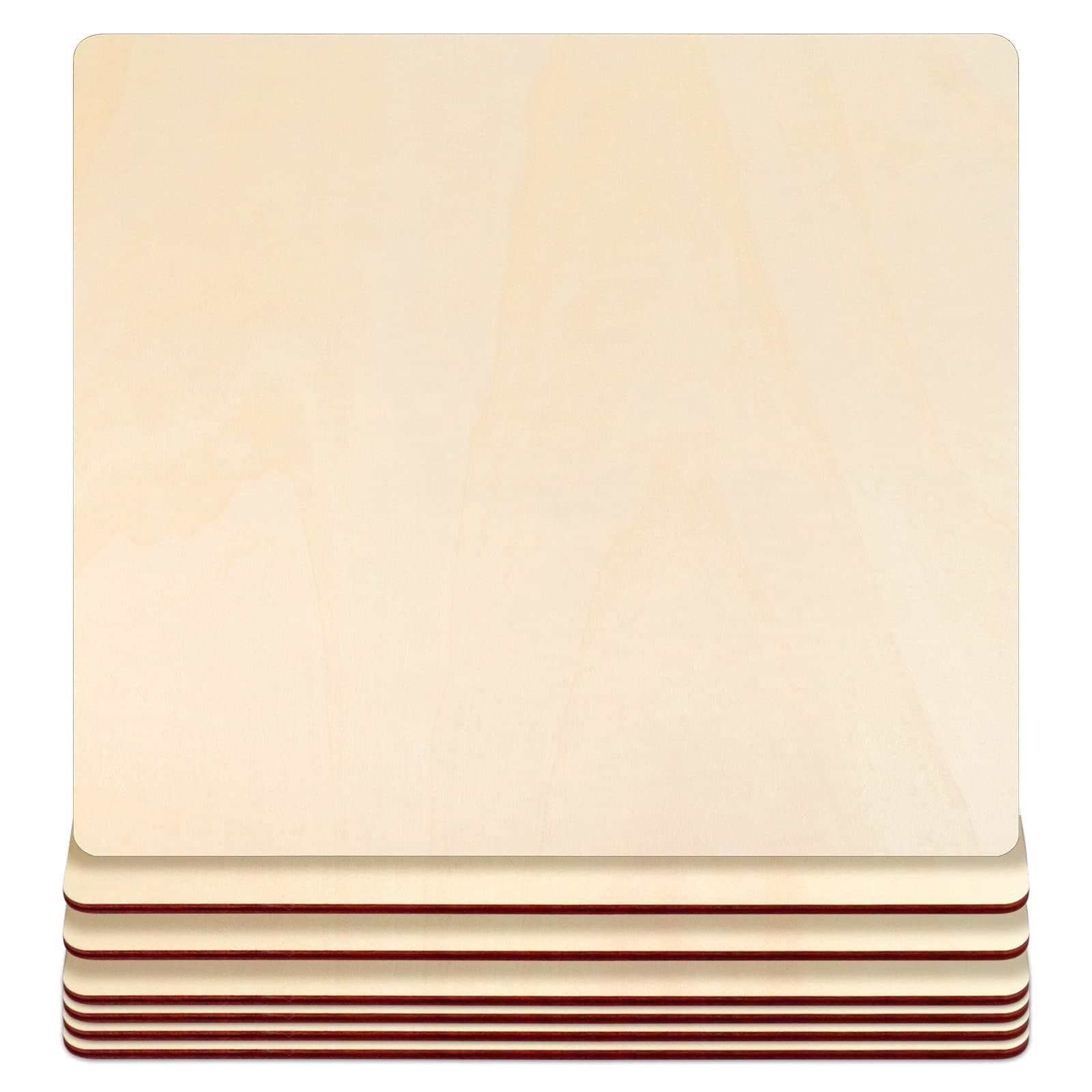 Basswood Sheets Plywood Sheet Unfinished Blank Square 4mm Craft Wood Perfect for DIY Projects Painting Drawing Laser Wood Engraving Pack of 7 12x12 Inch