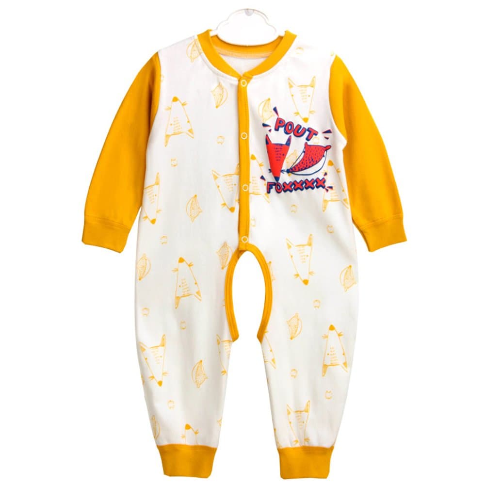 WisBiBi Baby Cute Pattern Cotton One Piece Bodysuits Open Crotch Rompers