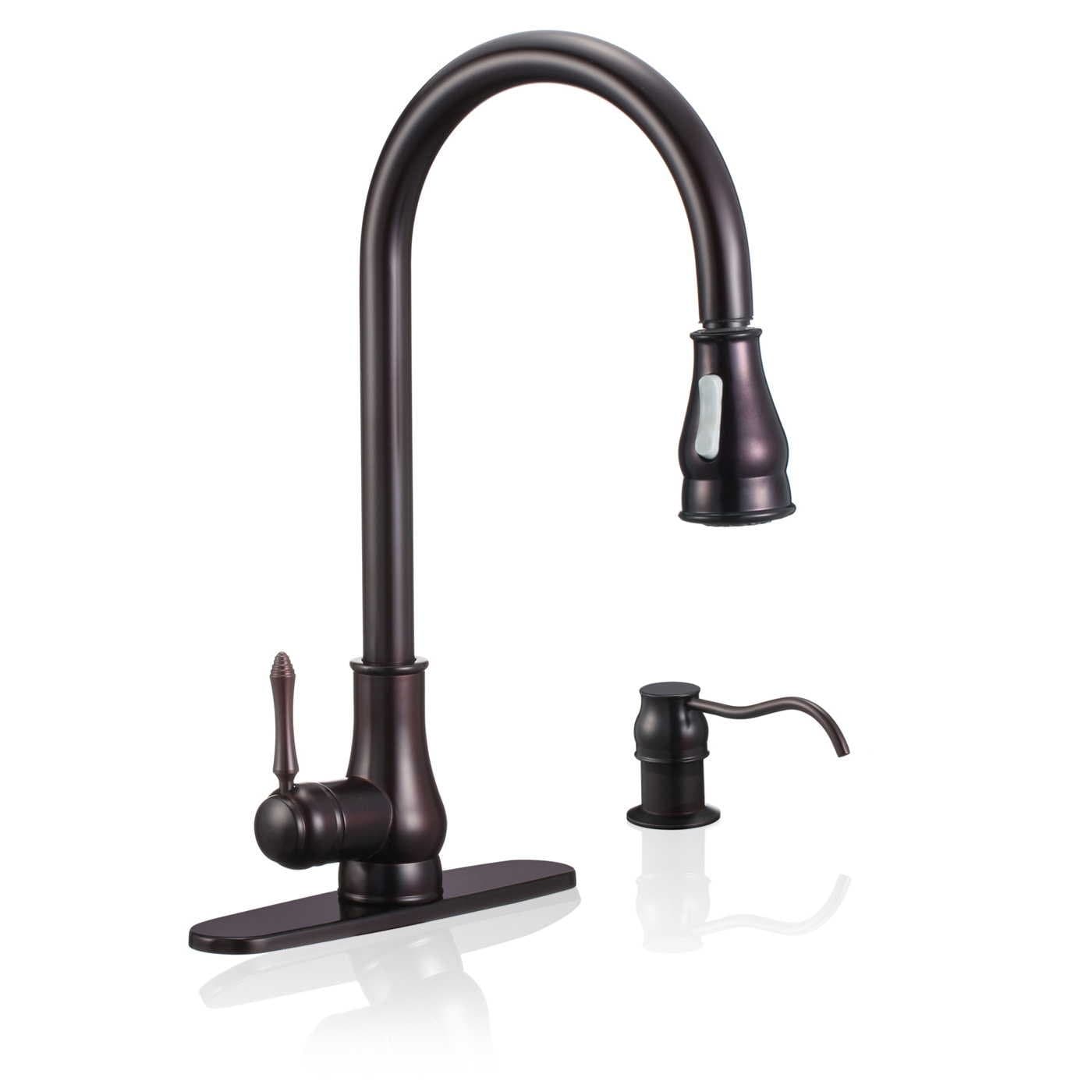FREUER Bella Classico Collection: Pull Out Spray Kitchen Sink Faucet, Oil Rubbed Bronze