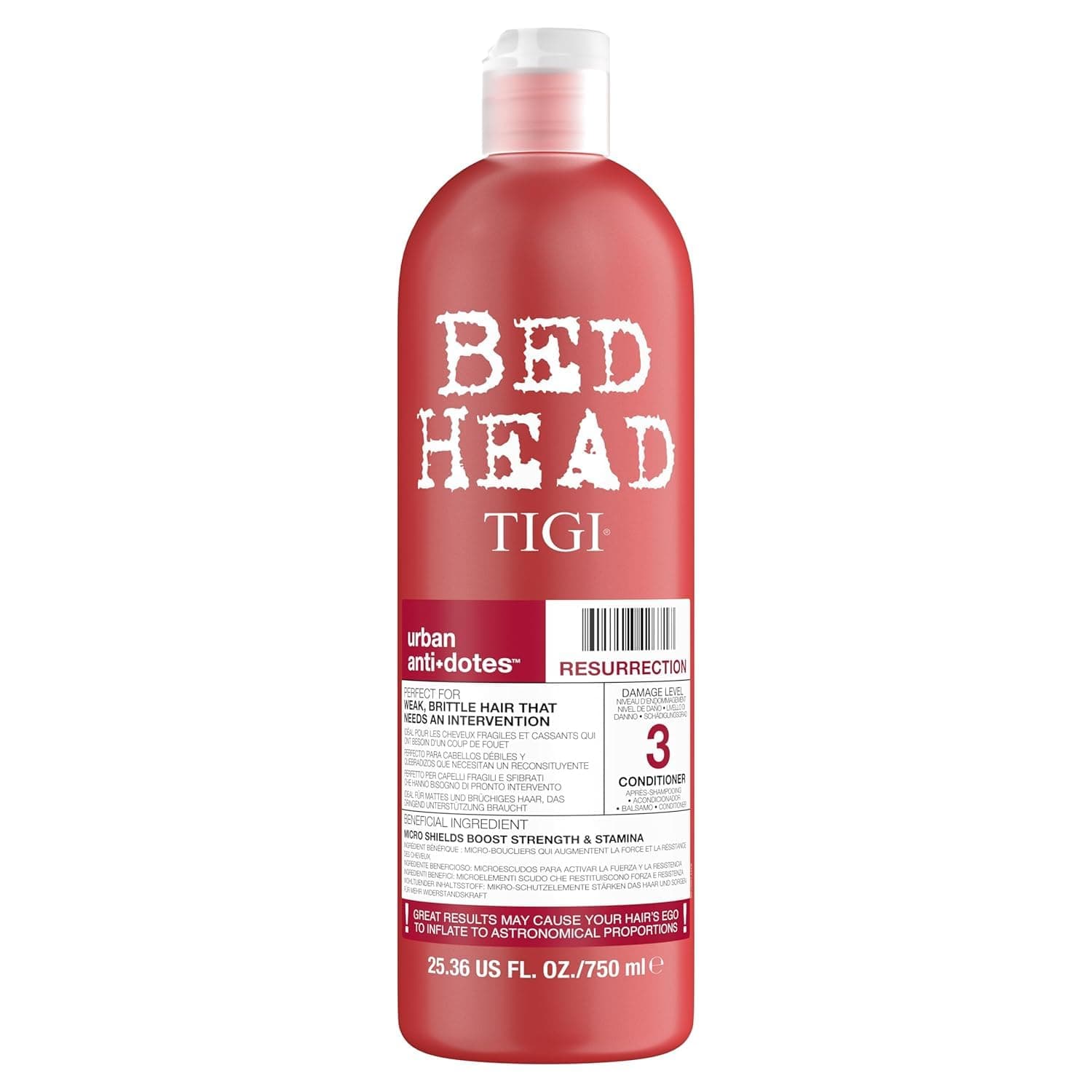 Bed Head by TIGI Urban Antidotes Resurrection Intensive Moisture Repair Conditioner for Severely Damaged Hair, Keratin & Oils, 25.36 fl oz