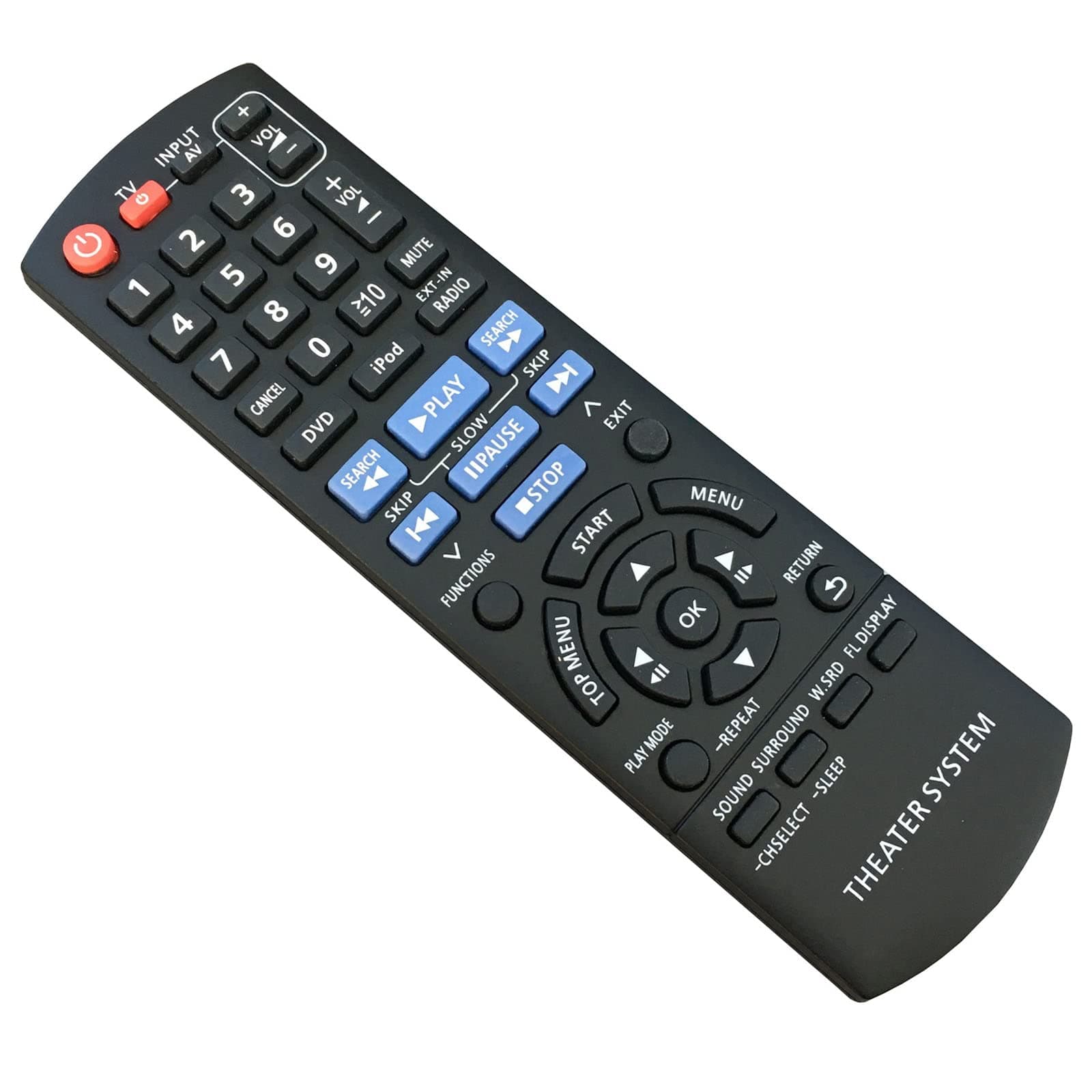 Replacement Remote Control Compatible for Panasonic N2QAYB000624 N2QAYB000625 N2QAYB000702 SA-XH170 SA-XH170P SC-XH170 DVD Home Theater Sound System