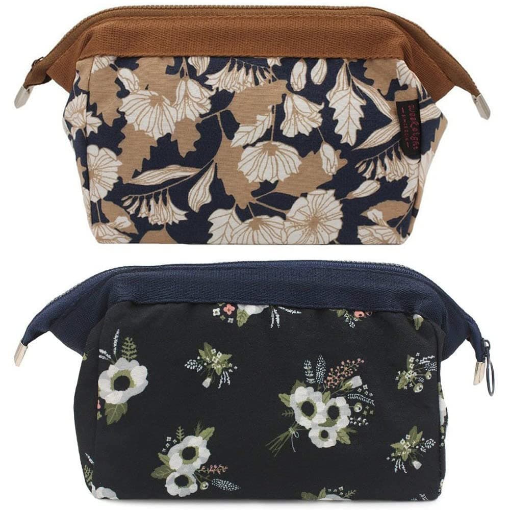 Nylon Cosmetic Toiletry Makeup Vanity Shaving Household Grooming Travel Storage Organizer Bags Pouch Kit Pack For Men Women Girls Travel (Combo 2)