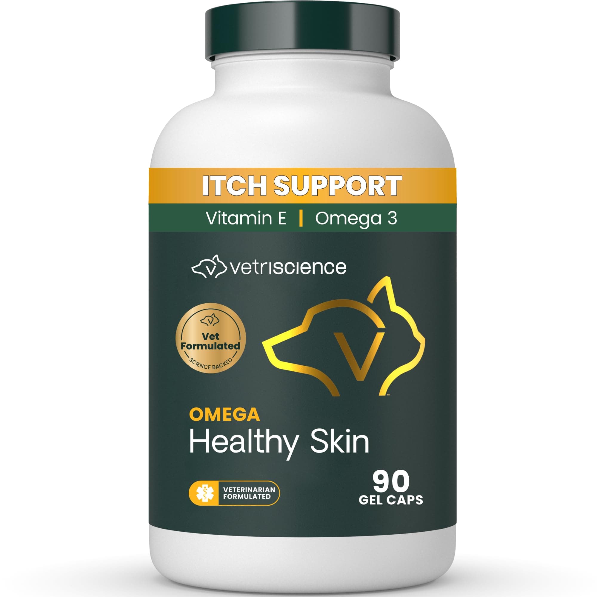 Omega 3 Fish Oil for Dogs and Cats, 90 Soft Gels - Skin and Coat, Heart Health and Immune Support Fish Oil Supplement