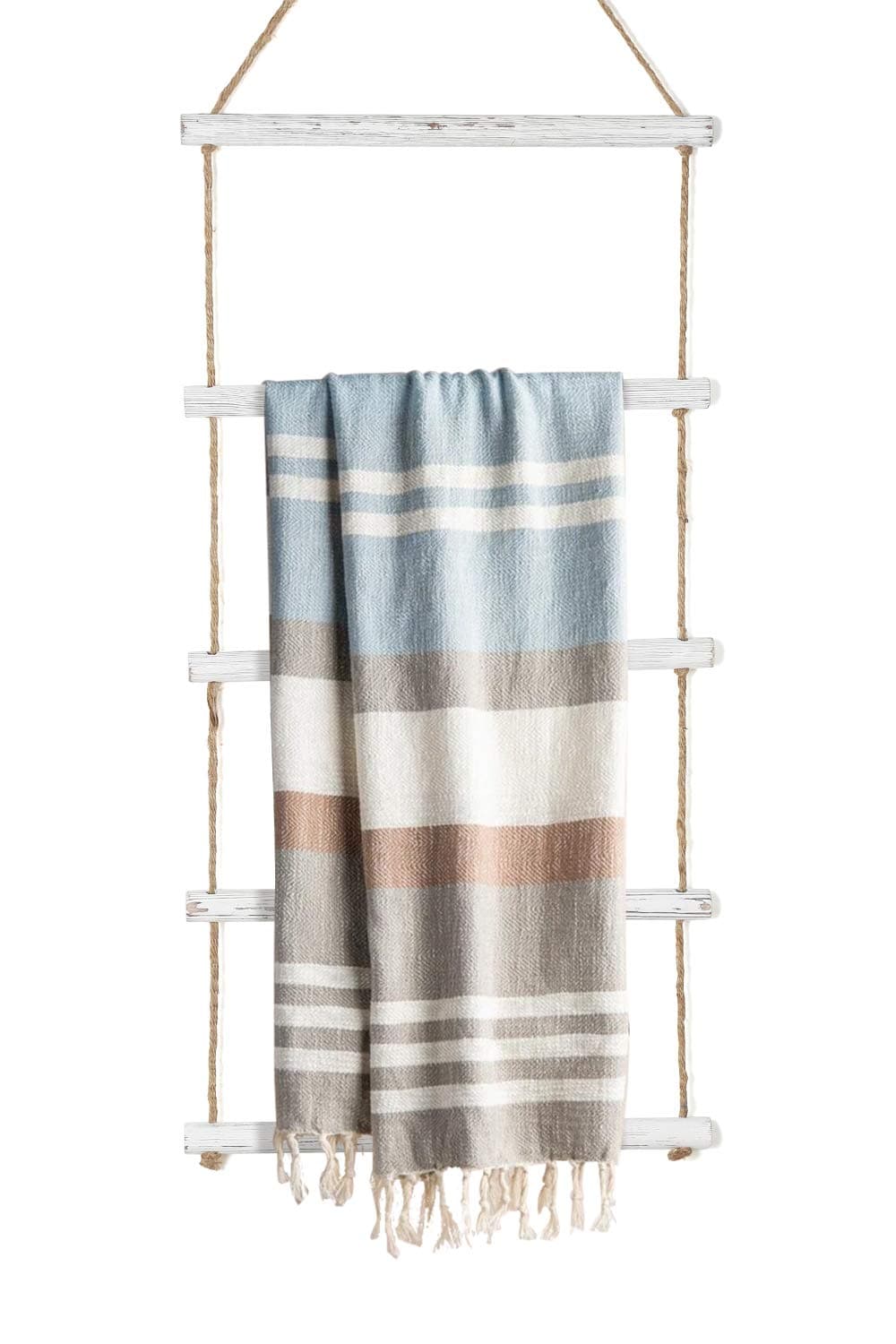Small farmhouse blanket ladder for kitchen bathroom