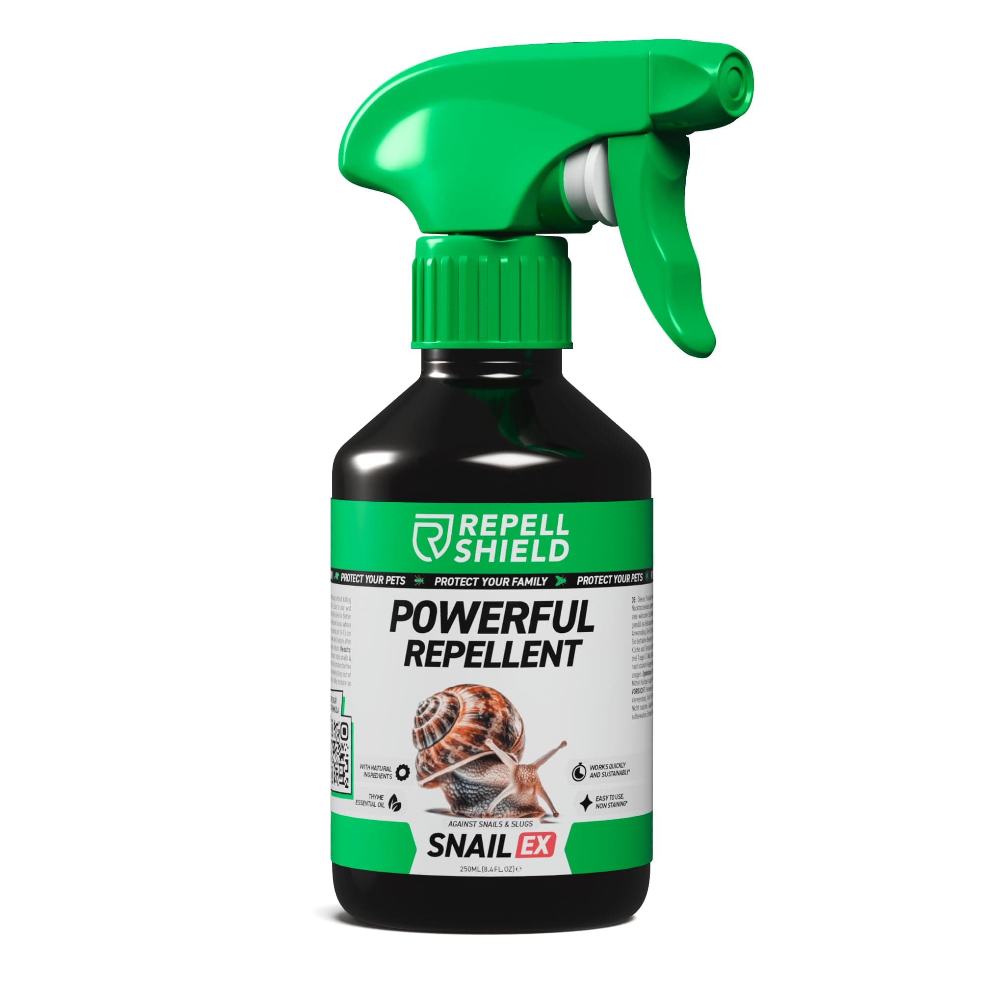 RepellShield Slug Repellent Spray - Natural Lavender Oil, Pet-Safe, Non-Toxic, High Efficiency Pest Control for Homes, Pleasant Scented, Versatile Indoors & Outdoors - Responsible Eradication, 250ml
