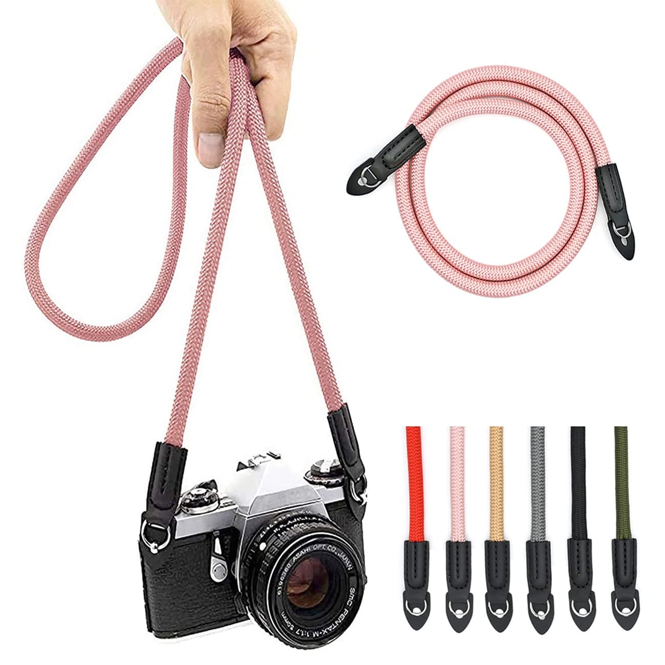 Camera Strap Vintage 100cm Nylon Climbing Rope Camera Neck Shoulder Strap for Micro Single and DSLR Camera.