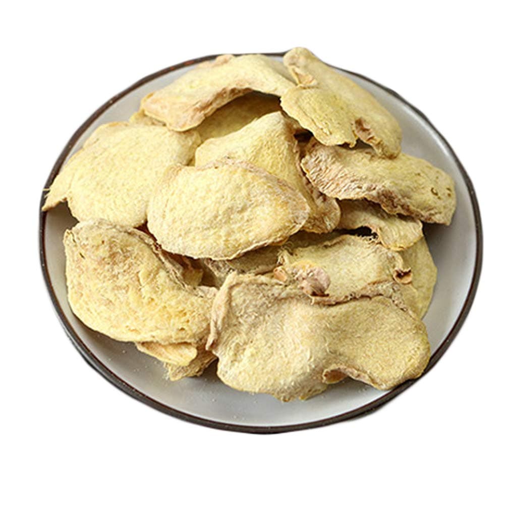 OUYANGHENGZHI Natural Healthy Dried Old Ginger Slices Lao Gan Jiang Pian 老干姜片 100g/3.5oz