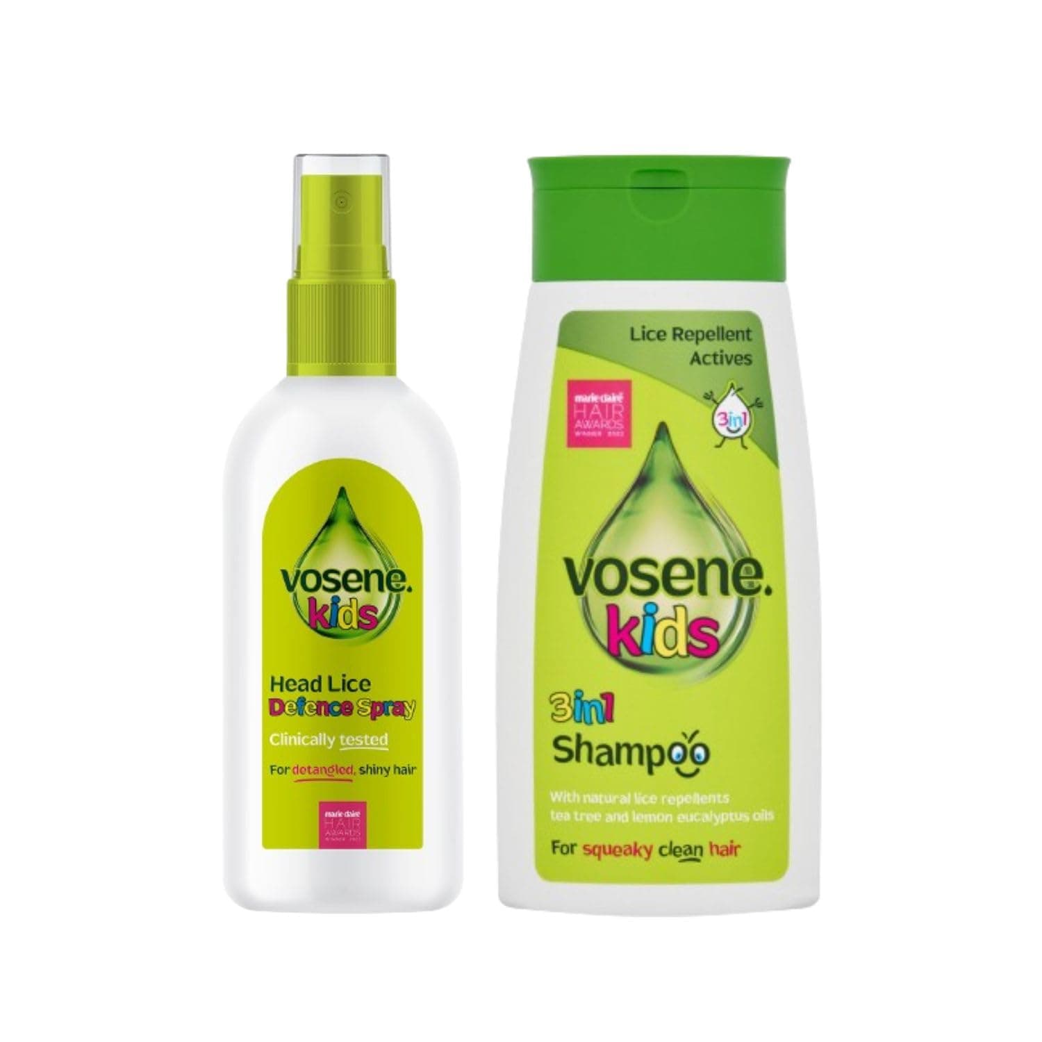 Vosene Kids Lice Repellent 3in1 Shampoo 250ml & Conditioning Defence Spray 150ml