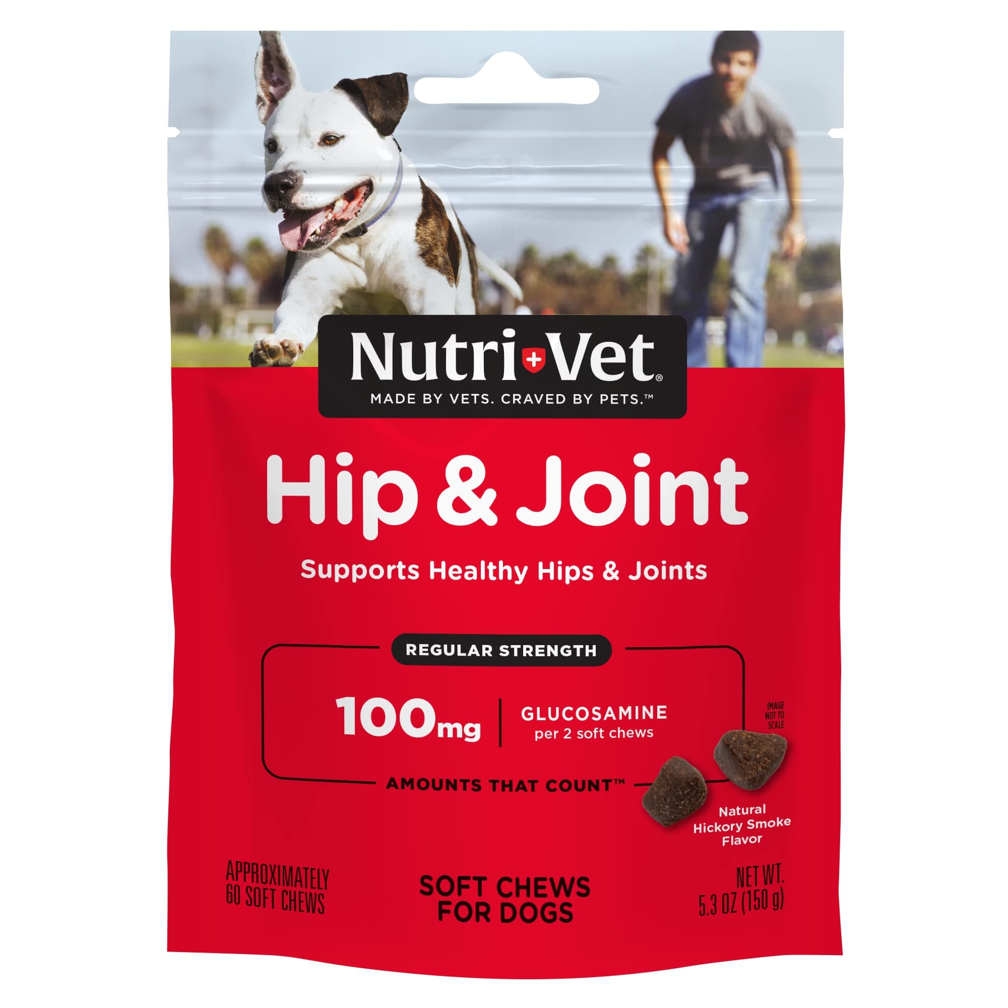 Nutri-VetHip & Joint Soft Chews For Dogs | Regular Strength | 60 count | 5.3 ounces