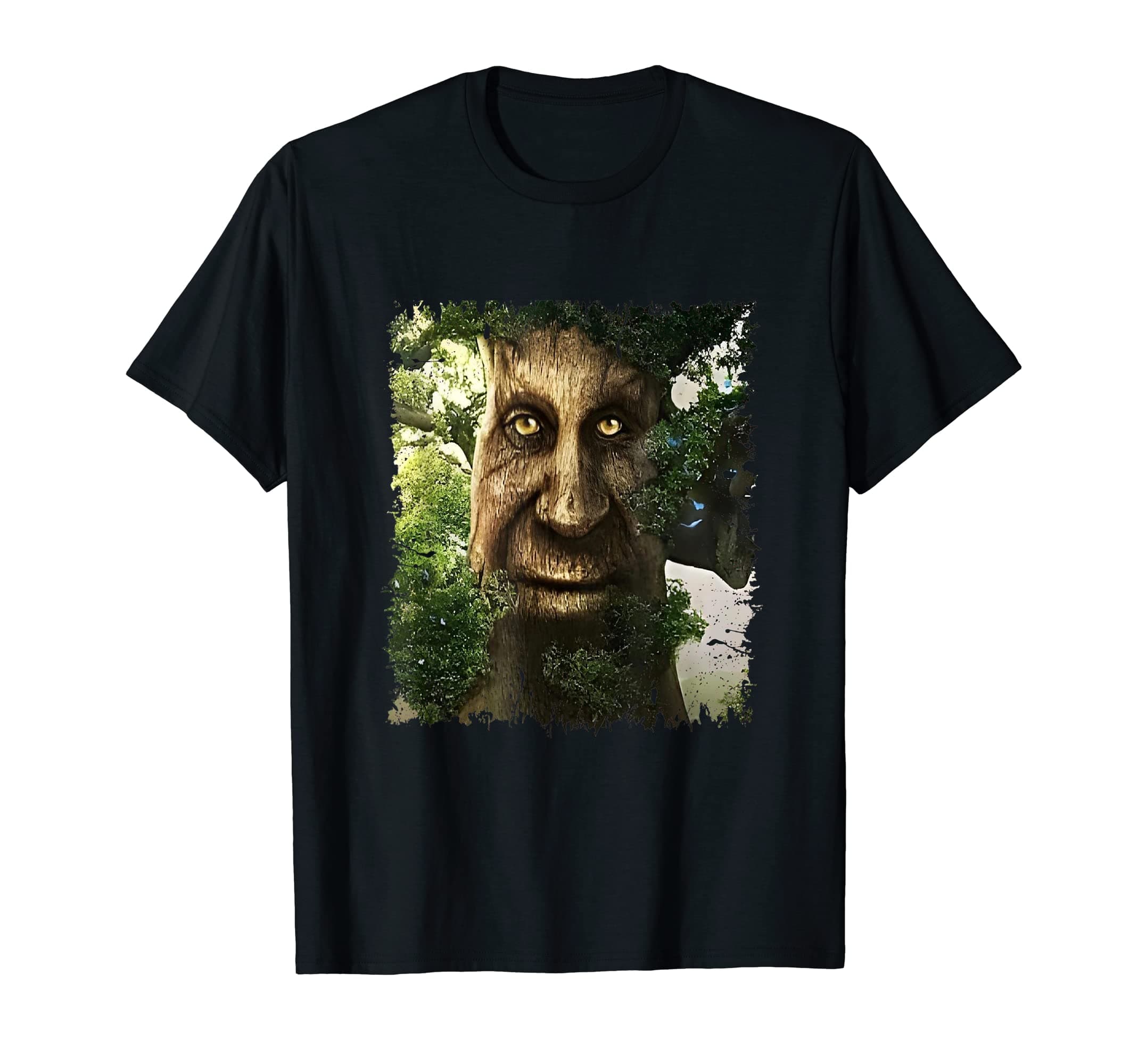 Wise Mystical Tree Face Old Mythical Oak Tree Funny Meme T-Shirt