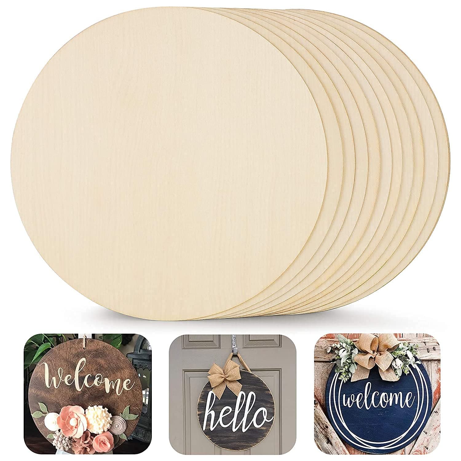 Laser Cut Studio 6 Piece Round MDF Boards for Art and Craft, Wood Round MDF Sheets for Craft Work, DIY MDF Cutouts (4 X 4 inch Round)