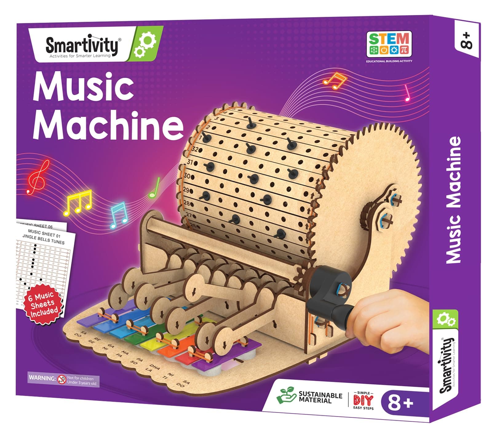 Smartivity Mechanical Xylophone Music Machine for Kids 8-14 Years Old I Cool Birthday Gifts Ideas for Boys & Girls | DIY STEM Science Toys for 8,9,10,11,12,13,14 Years I Wooden Engineering Game