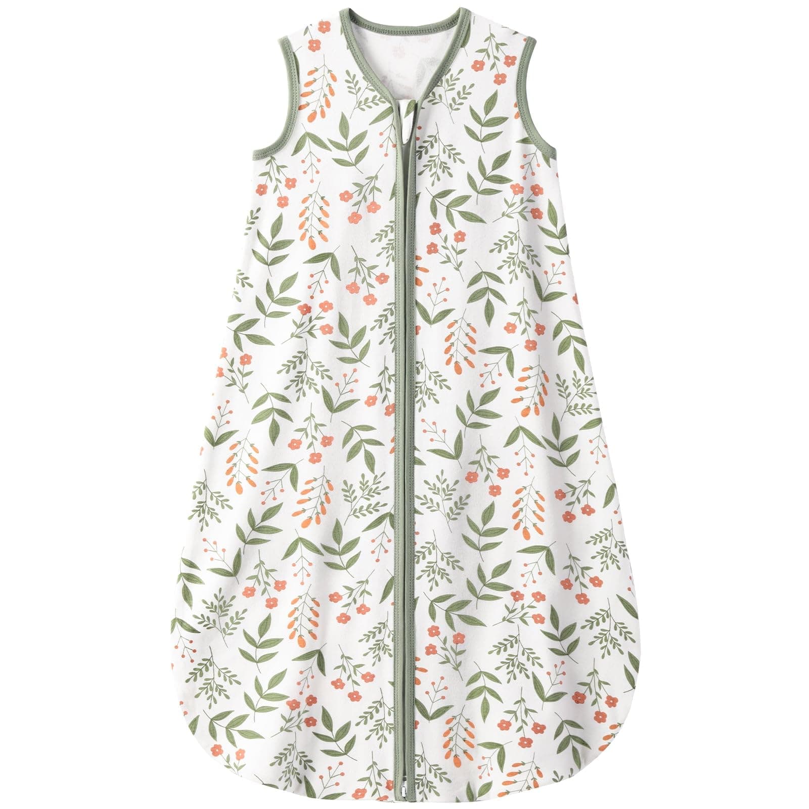 Yoofoss Baby Sleep Sack 0-6 Months 0.5 TOG Baby Wearable Blanket, 100% Organic Cotton Infant Toddler Sleeping Sack 2-Way Zipper Lightweight Sleep Sack, Flower