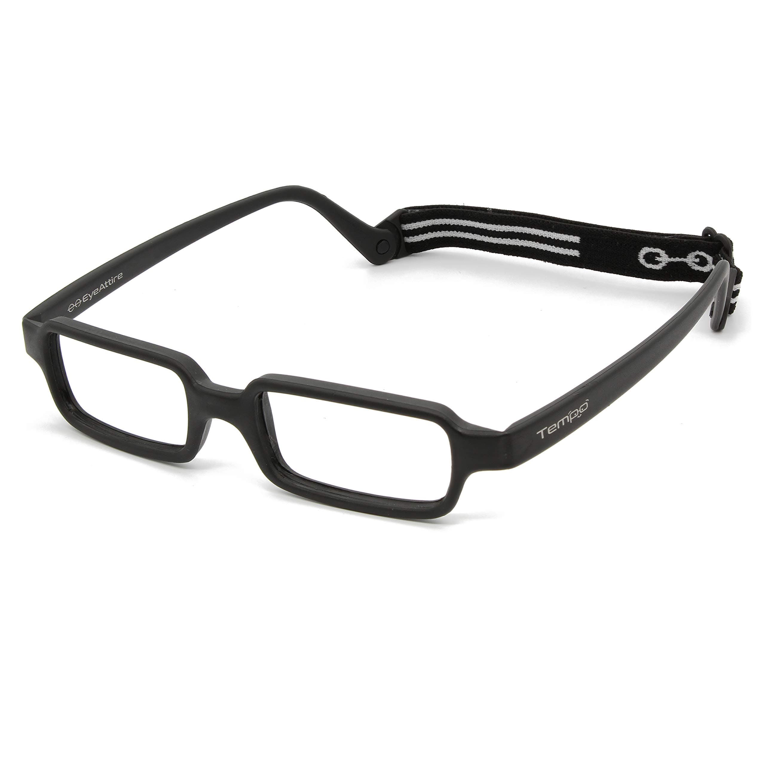 Flexible Kids Glasses - Rectangle | Age 2-5Yr | Black - 39/14 | Tempo Throwback: 100111