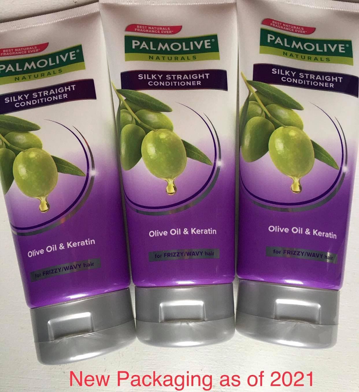 Lot of 3 Palmolive Naturals Silky Straight Conditioner Frizzy/wavy Hair 180ml