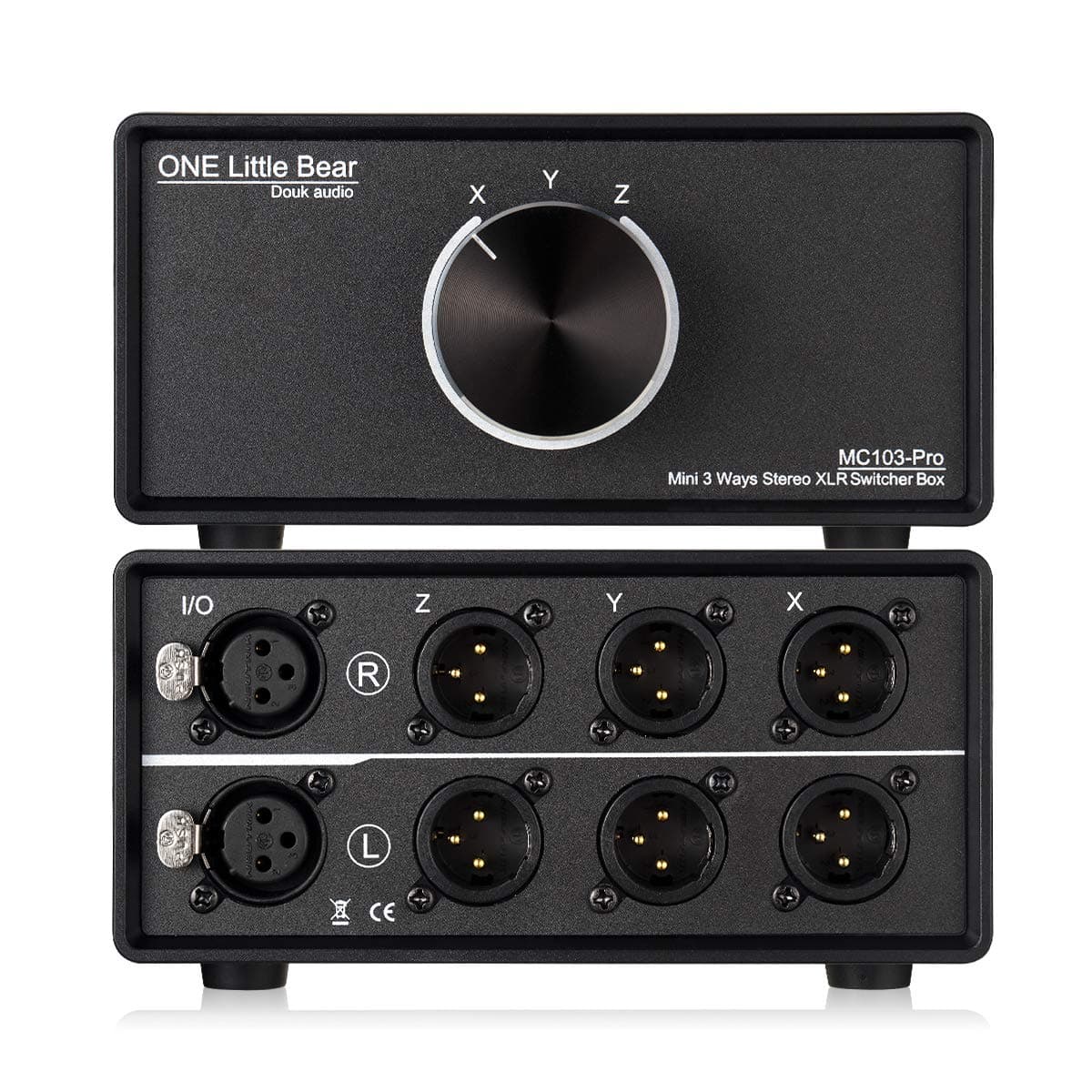 Nobsound 1-IN-3-OUT XLR Audio Switch ; Balanced Audio Converter ; 3-Way Stereo Passive Audio Selector Switcher (MC103 Pro 3-Out)