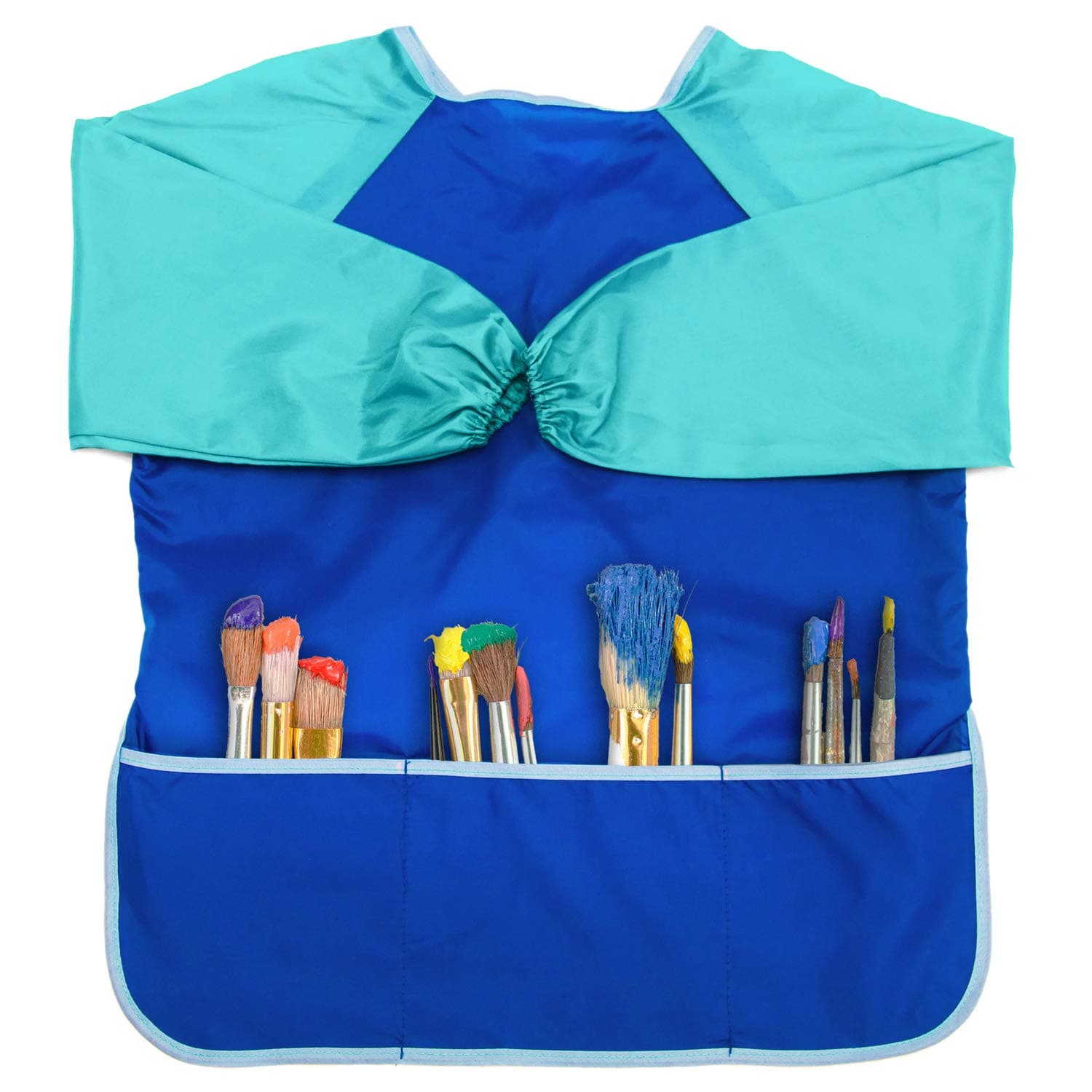 Child Painting Smock, Waterproof Toddler Artist Apron, Best For Kids Arts, Painting, Cooking. Big Pockets For Craft Supplies - Long Sleeves - Washable - Easy To Clean - Great For 2-6 Year Old Children