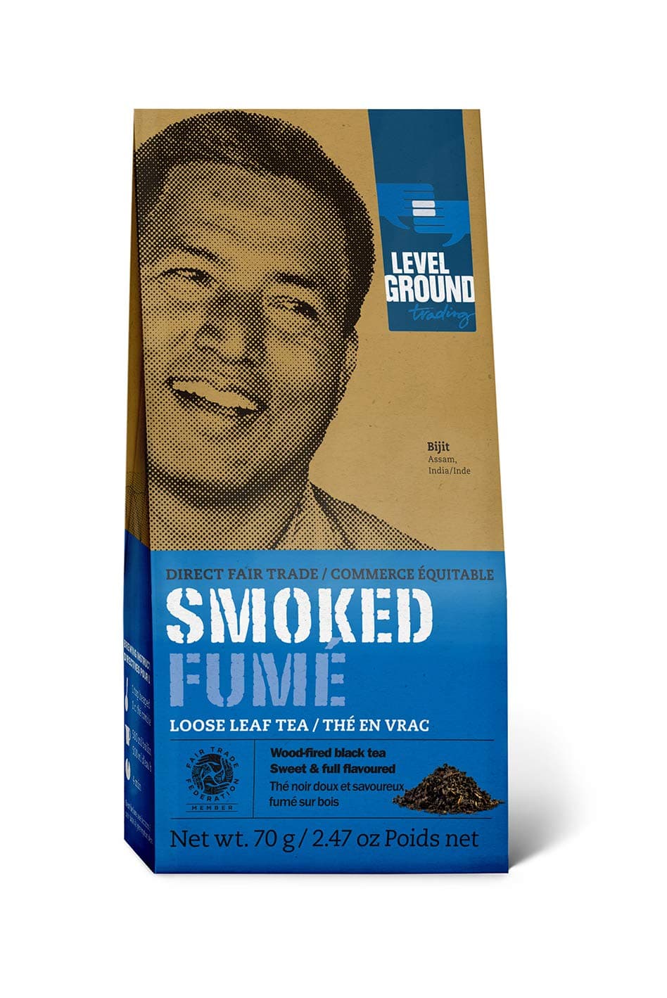 LEVEL GROUND Smoked Black Tea, 70 GR