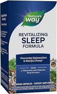 Nature's Way Revitalizing Sleep Formula, Promotes Restful Slumber*, With L-Theanine, Valerian Root Extract, and 5-HTP, 90 Capsules (Packaging May Vary)