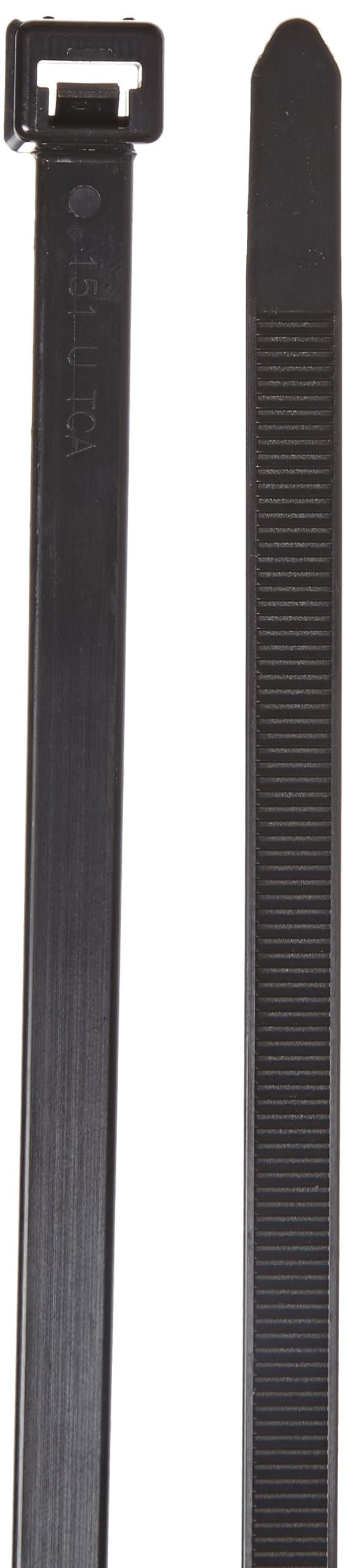 T120R0K2 Heavy Duty Cable Tie, 15.2" Long, 120lb Tensile Strength, PA66, Black (Pack of 50)