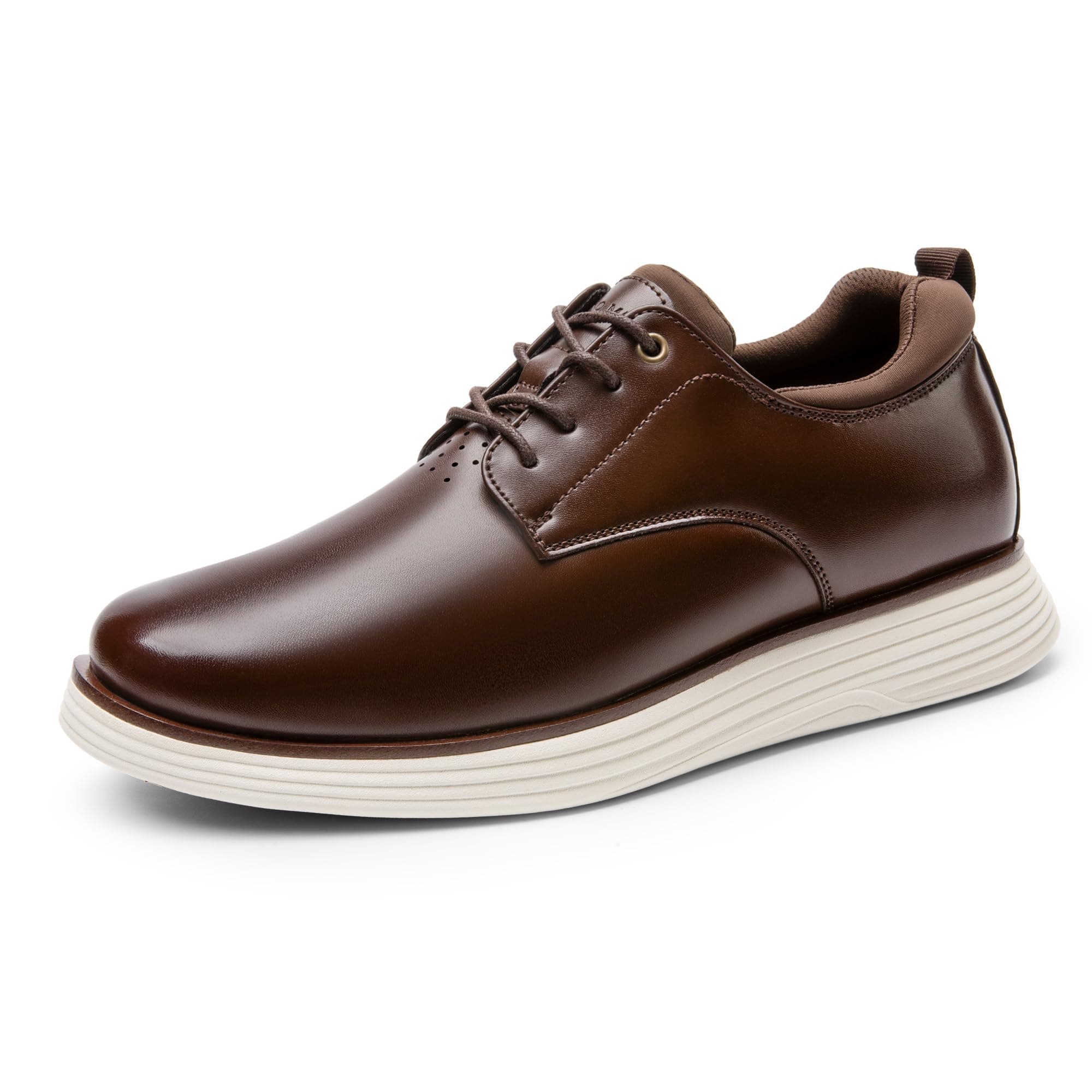 Bruno MarcMen's MaxFlex Dress Sneakers Casual Oxfords Shoes,Size 9,DARK BROWN,SBOX2412M