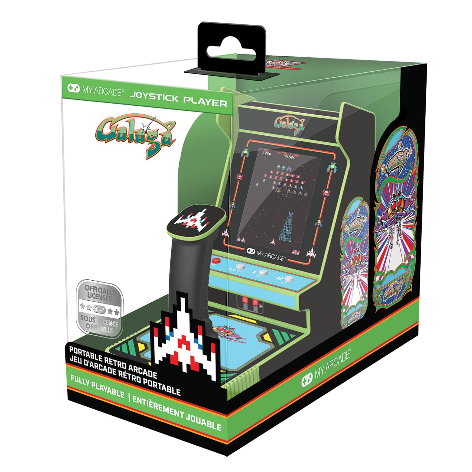 My Arcade - Galaga + Galaxian ジョイスティックプレーヤー ミニ レトロ アーケード ボラード
