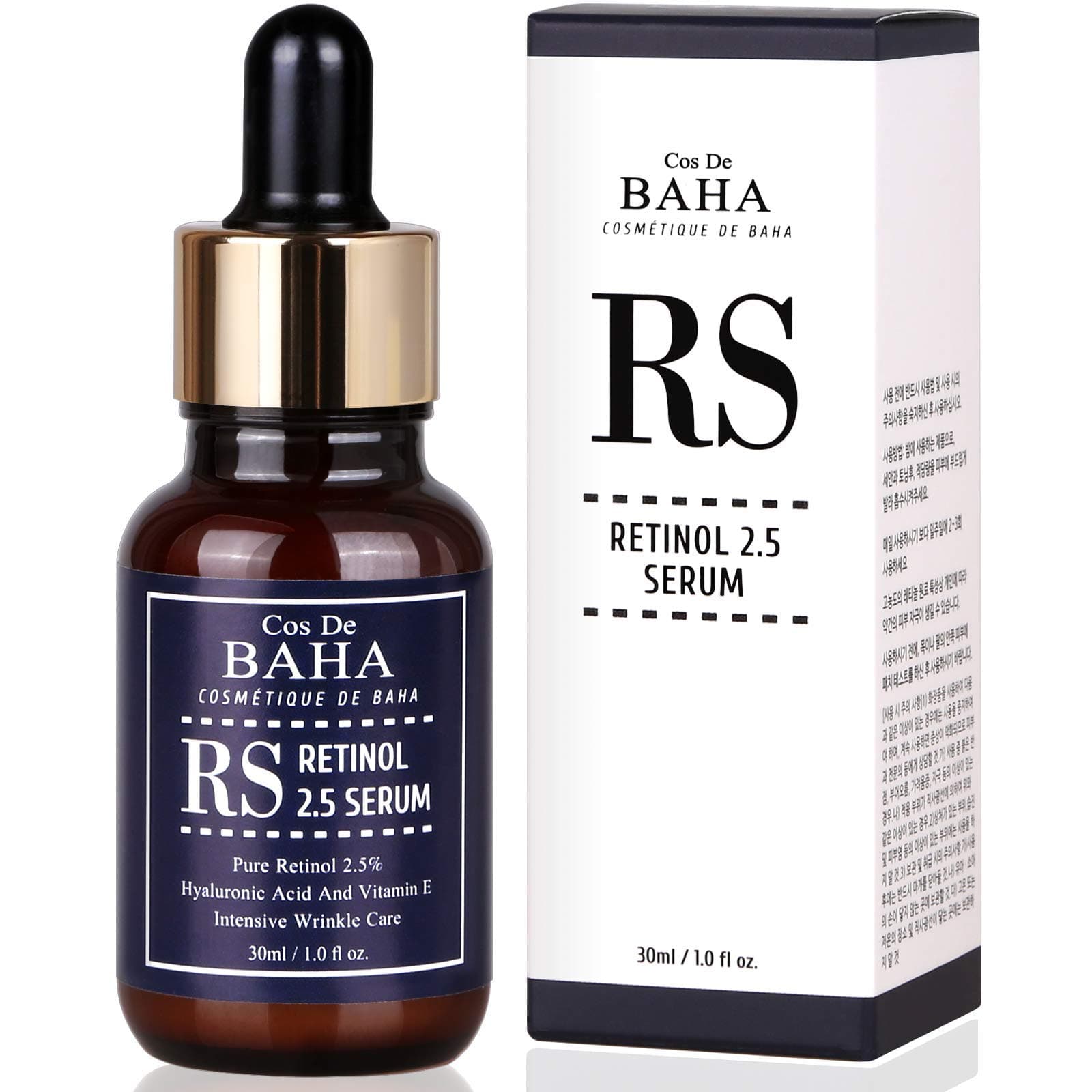 Retinol 2.5% Solution Facial Serum with Vitamin E - Facial, Age Spot Remover, High Strength Solution for Face without a Prescription, 1 Fl Oz (30ml)