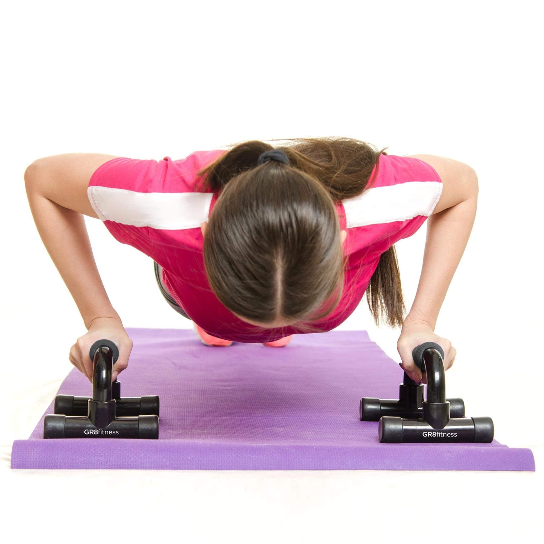 Gr8 Fitness Pair Of Push Up Bars Stand Gym Home Training Exercise Portable Workout Pull Up Chest Press Foam Handle