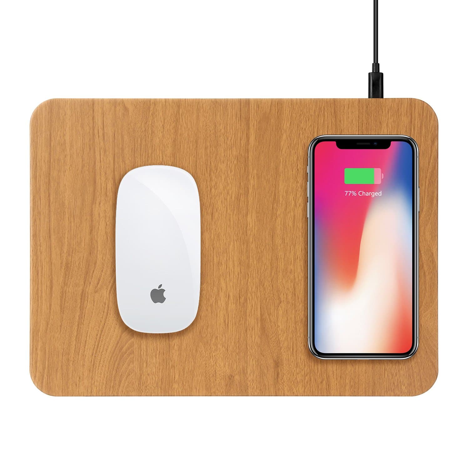 Wireless Charger Mouse Pad, 2 in 1 5W Standard Qi Wireless Charging Mat for iPhone X, iPhone 8/8 Plus & All Qi Enabled Devices