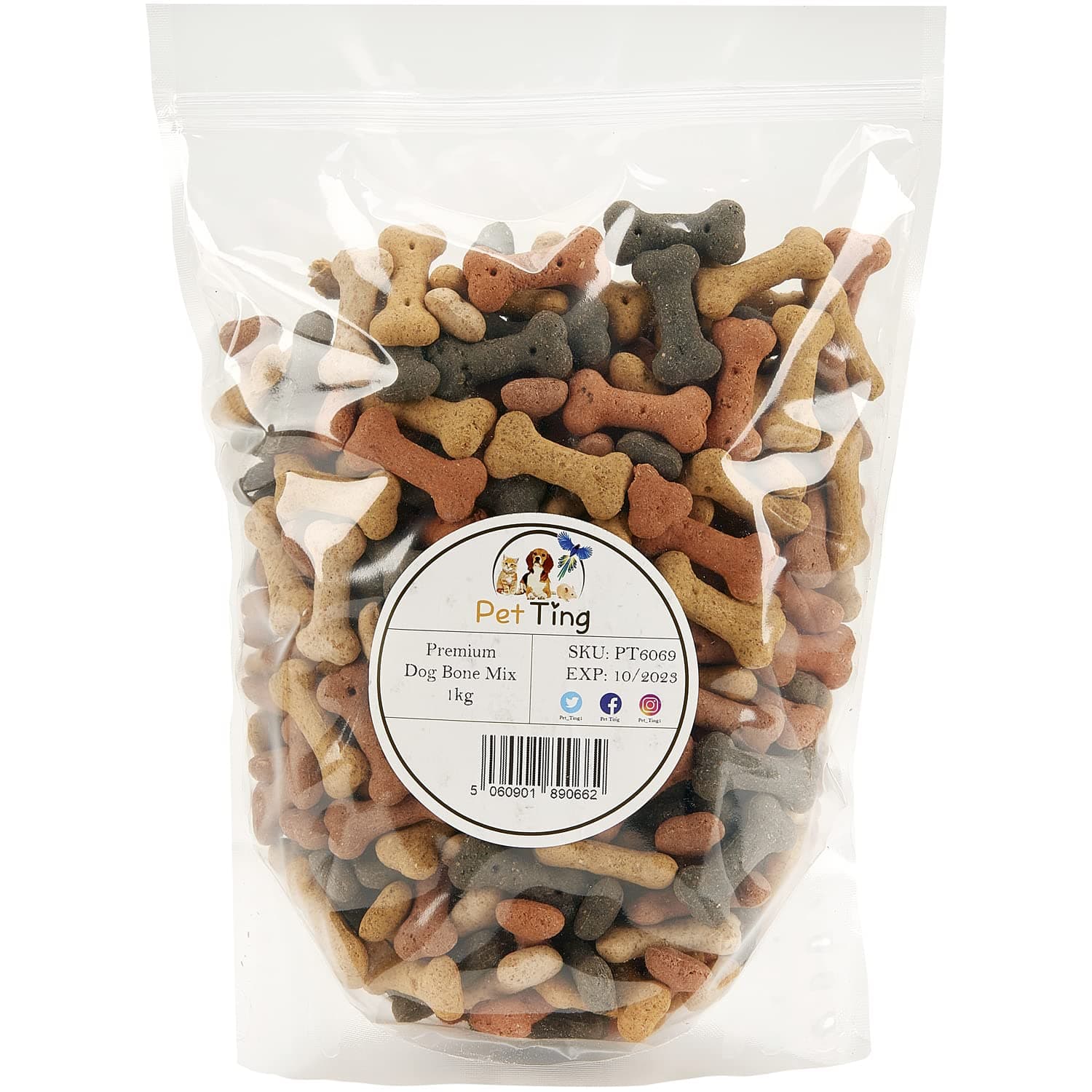Premium Mixed Dog Bones Biscuit 1kg (Mixed Bones)