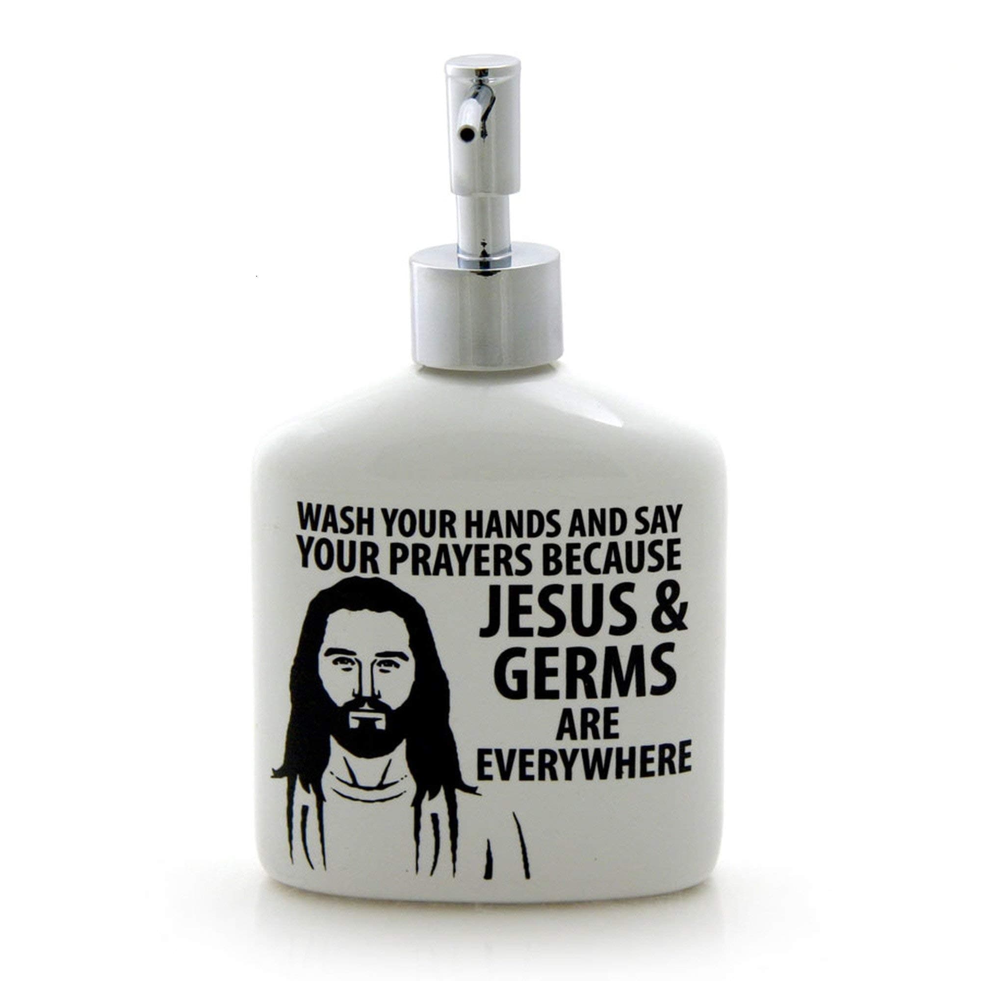 Our Name is Mud Jesus and Germs Soap Dispenser 4038359 New