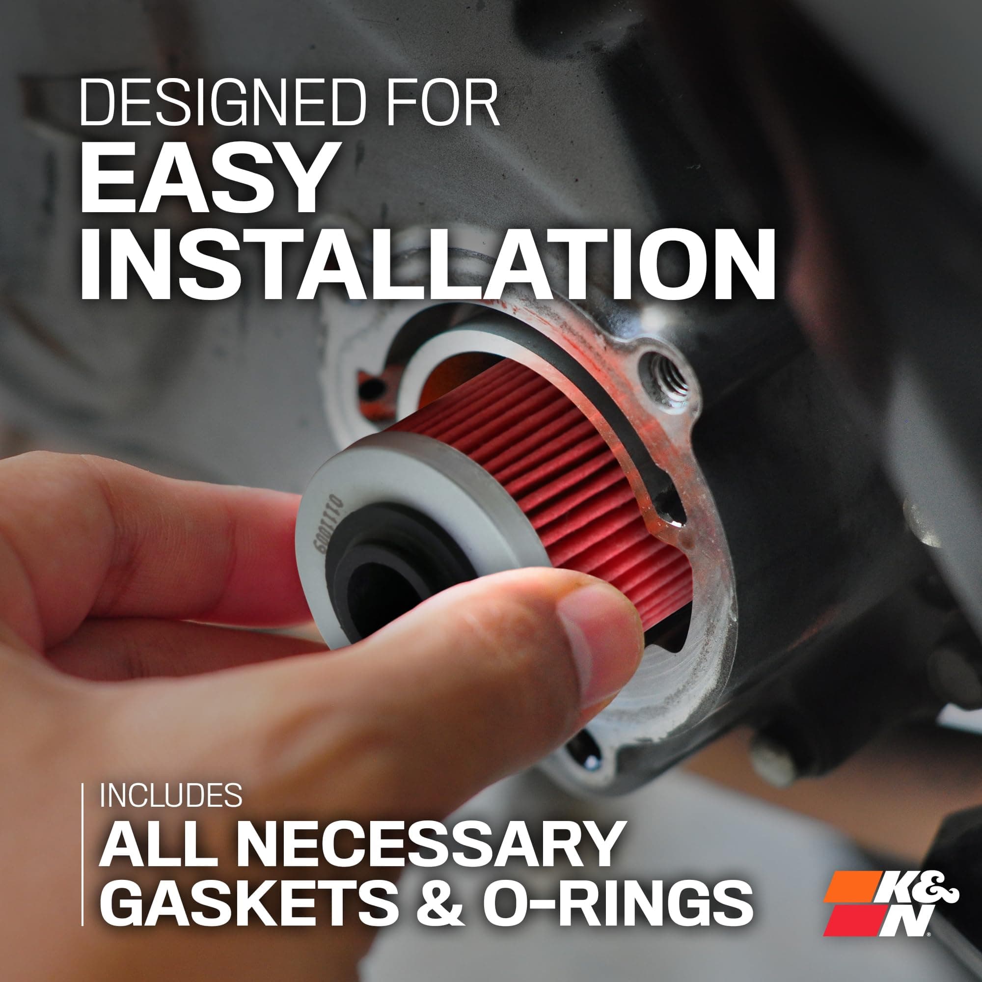 K&N Powersports Oil Filter - Cartridge 41x52mm compatible with KTM (KN-157)