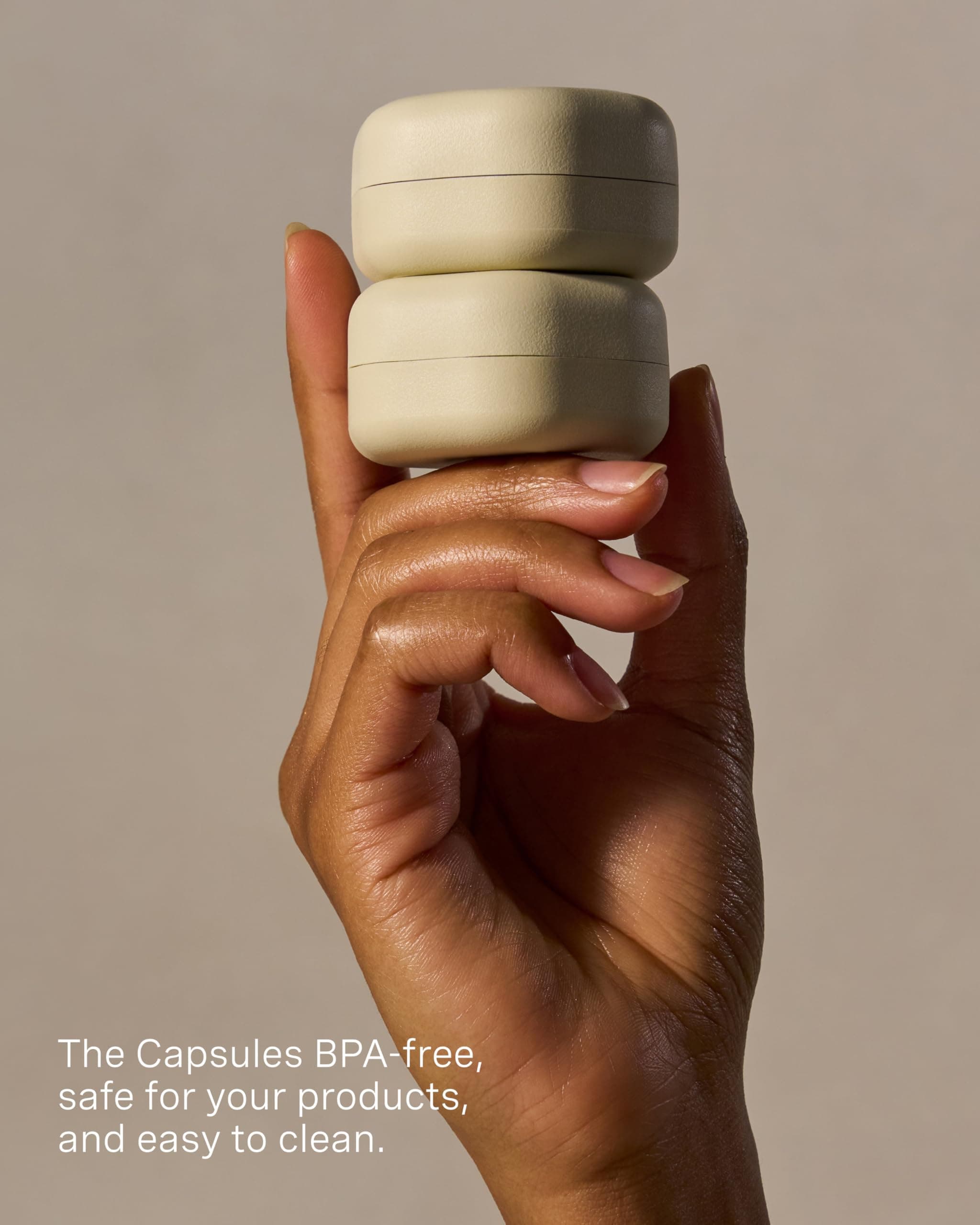 Cadence Travel Containers - Pill Case Set - Magnetic Travel Capsules,Daily Medicine Organizer for Pills, Supplements, & Vitamins - 7 Flex Smalls (0.56oz) for Weekly Pill Organizer - Eucalyptus