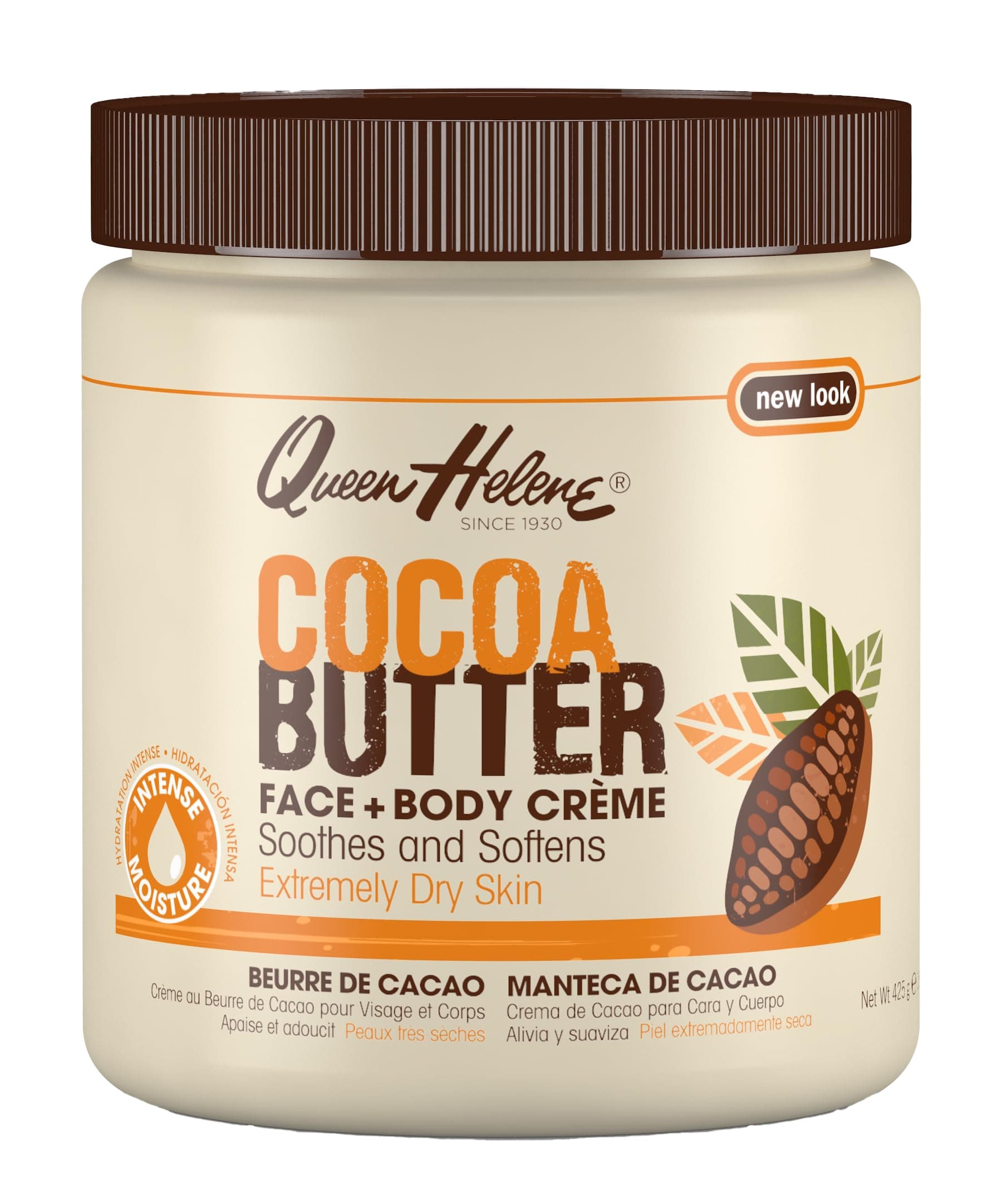 Queen Helene Cocoa Butter Face & Body Cream – Extra Rich Moisturizing Formula for Dry Skin | Softens, Smooths & Restores Radiance | 4.8 oz Jar