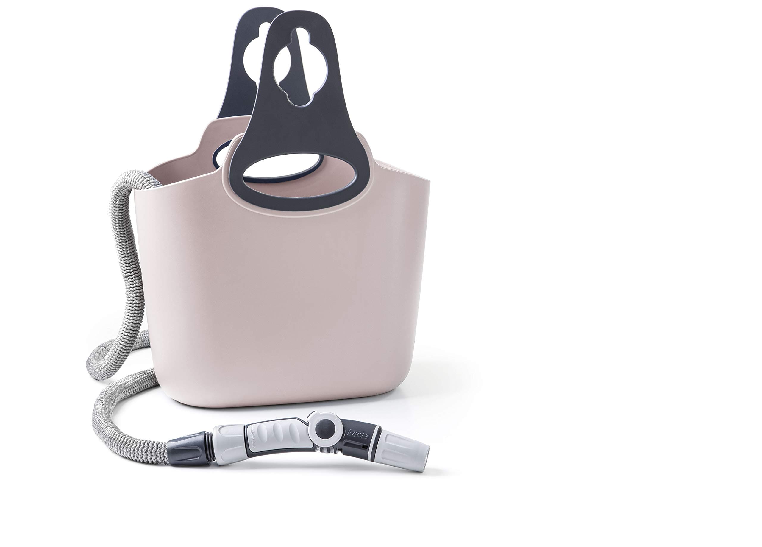 GF Garden - Aquapop Bunny 25M : Self-Extendable Hose, Ready-to-Use Set, With Practical Bag and Hanger. Ideal For Watering Gardens and Balconies, Powder Pink