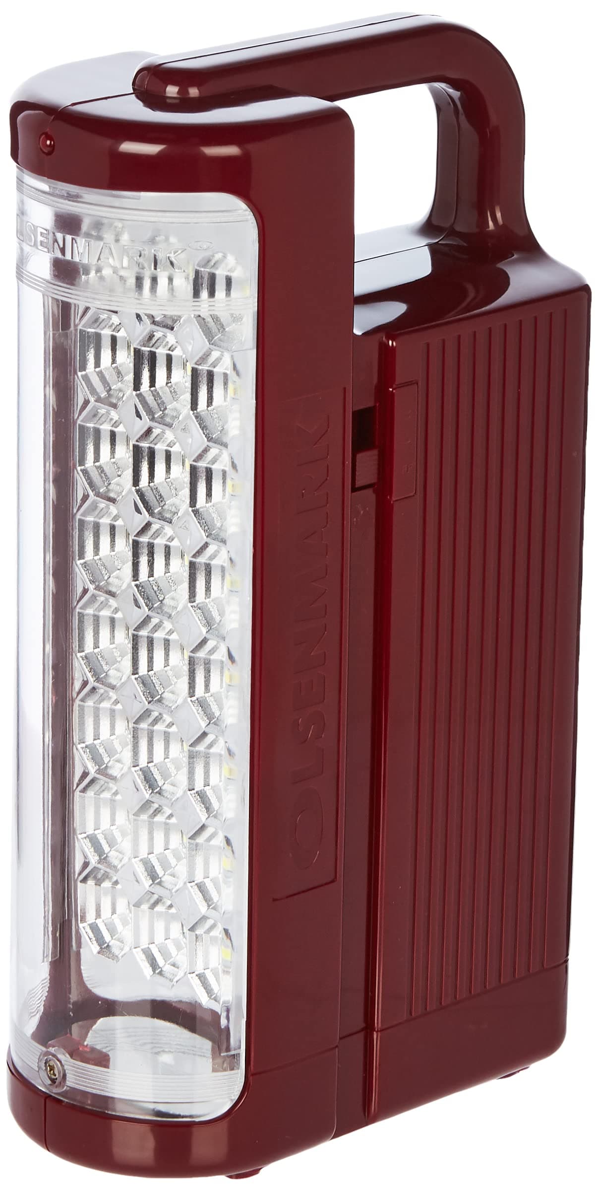 Olsenmark - Rechargeable emergency flashlight with 24 LED lights, 2 speeds, red