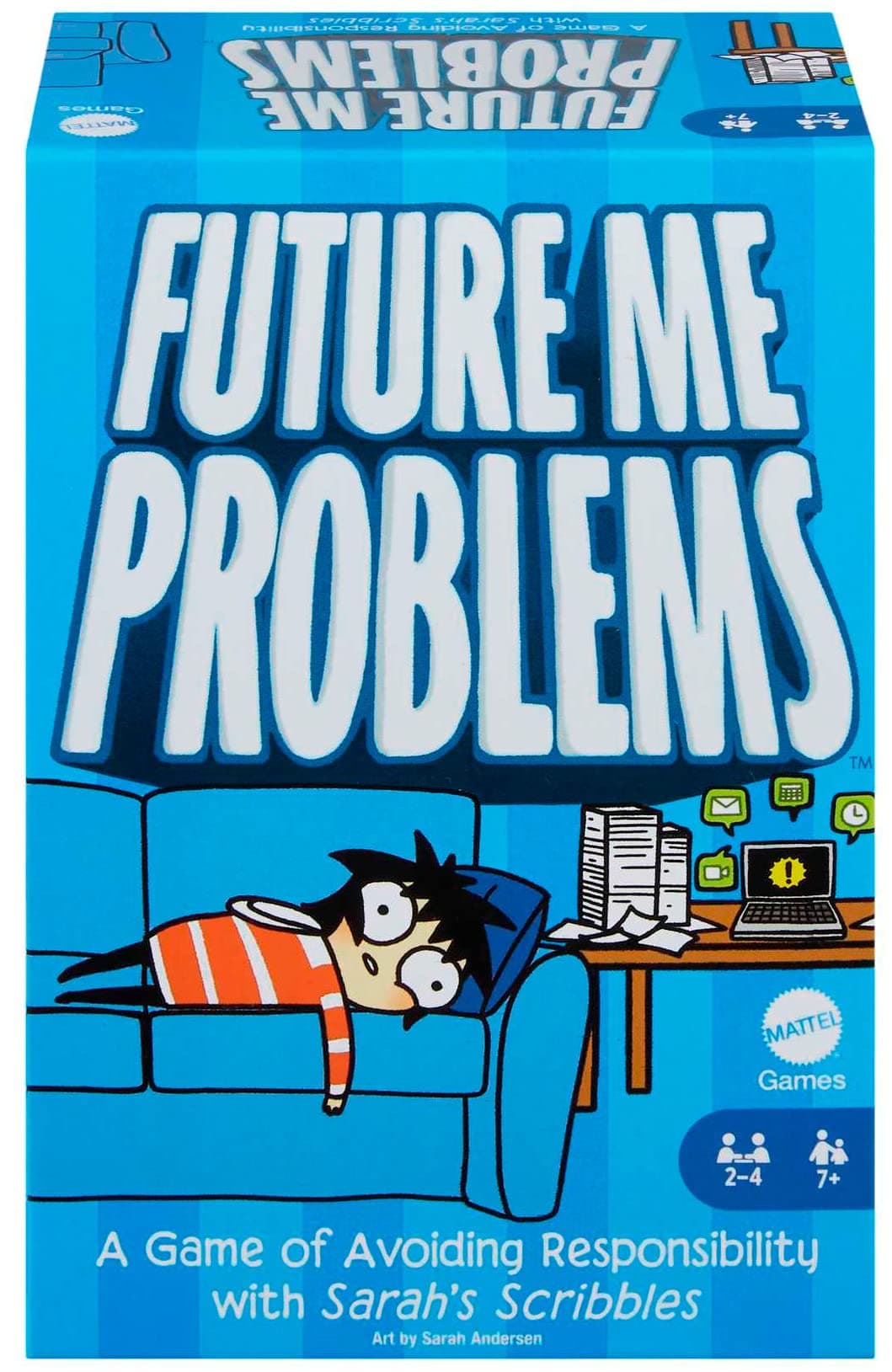 Sarah's Scribbles Game, Future Me Problems Card Game Includes 2 Decks of Cards, for 2-4 Players, Family and Game Nights