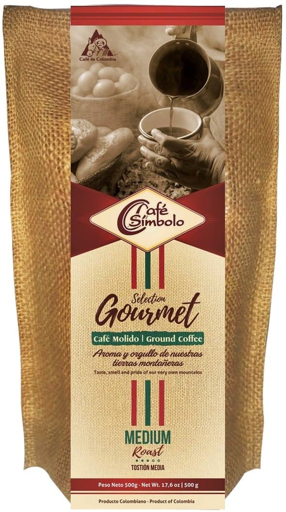 Cafe Simbolo Selection Gourmet 100% Colombian Roast Coffee (Ground, 17.6 Ounces)