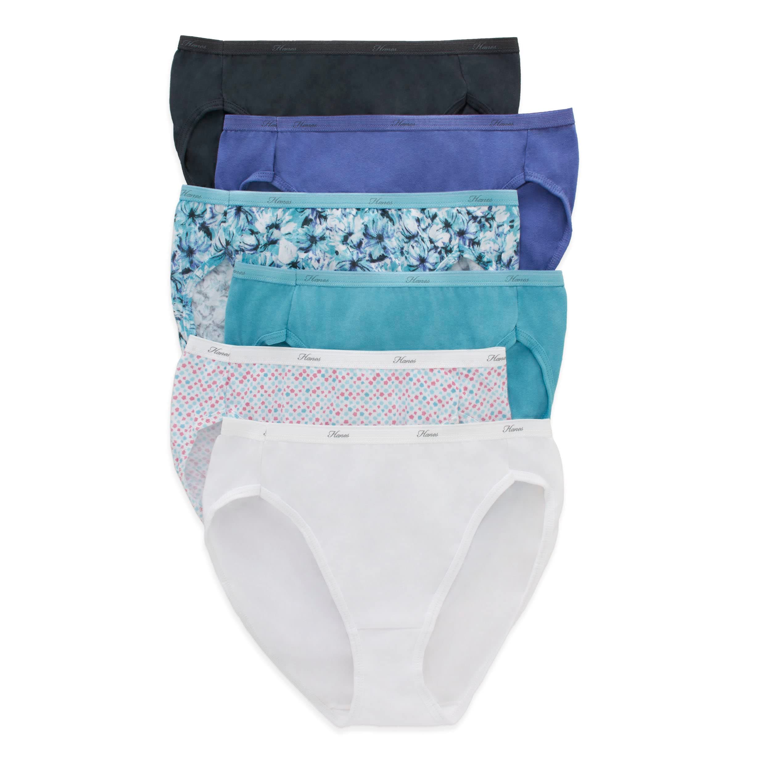 women's Hi-Cut Panties Pack, Lightweight Cotton Hi-Cuts, 6-Pack (Retired, Colors May Vary)