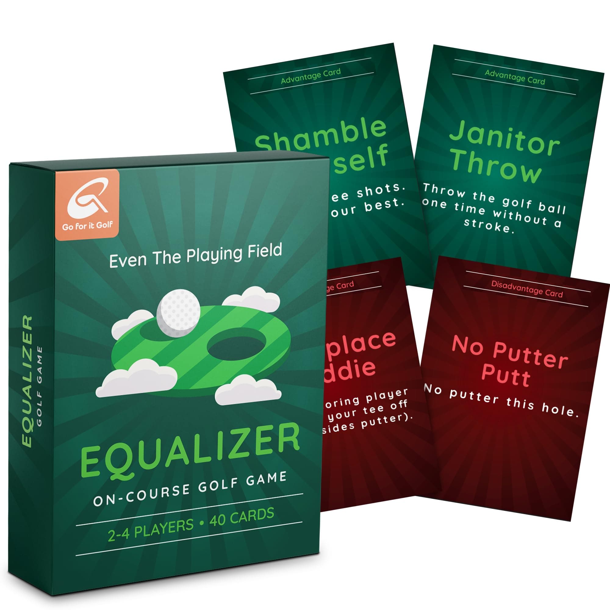 Equalizer: On-Course Golf Card Game, Interactive Fun for Every Hole, Skill-Level Equalizing Cards, Elevate Your Golf Experience, Ideal for Golfers of All Skill Levels