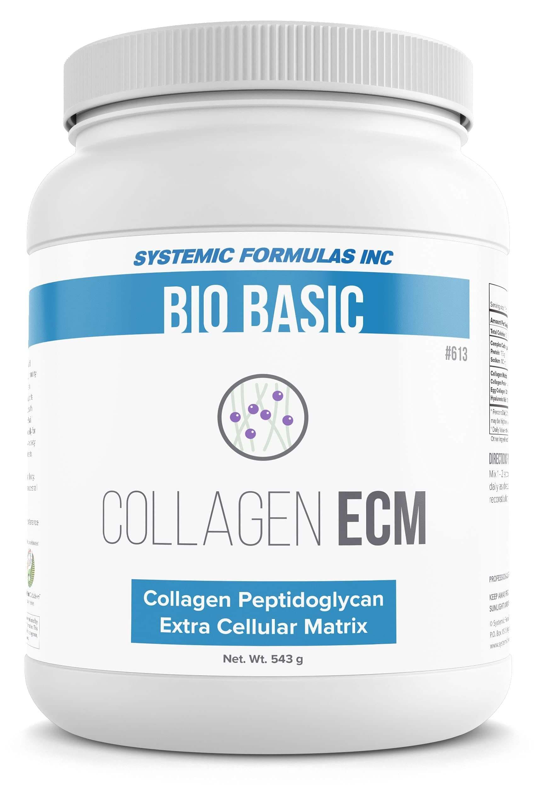 Systemic Formulas Collagen ECM #613. Collagen Peptidoglycan Extra Cellular Matrix. 543 g (19 oz)