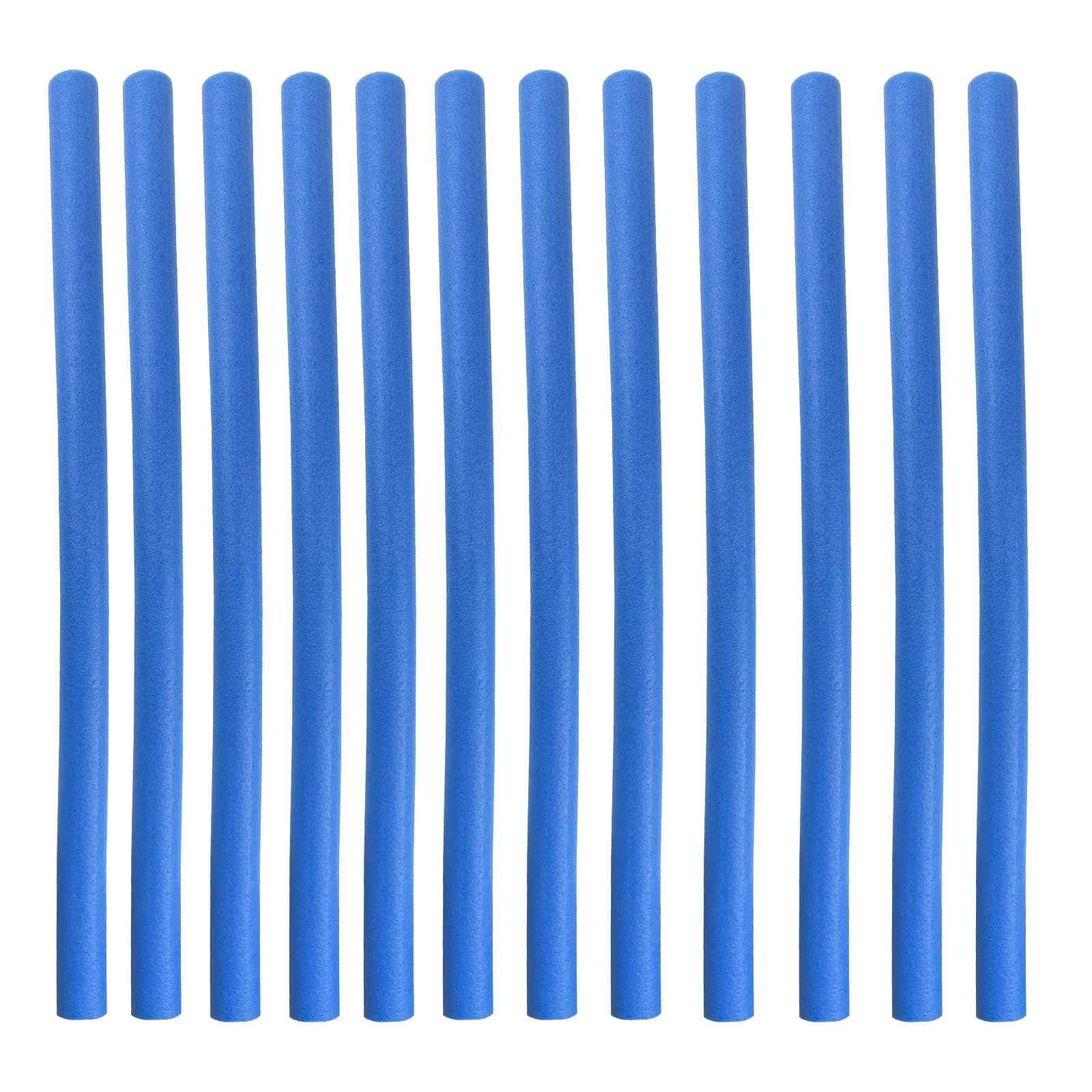 Trampoline Pole Foam Sleeves, 1''/28mm Diameter Foam Covers, Each 35.4'' Length-2 Pcs Fit Together 6 Feet Length, Safety Pole Cover, Set of 12,Blue