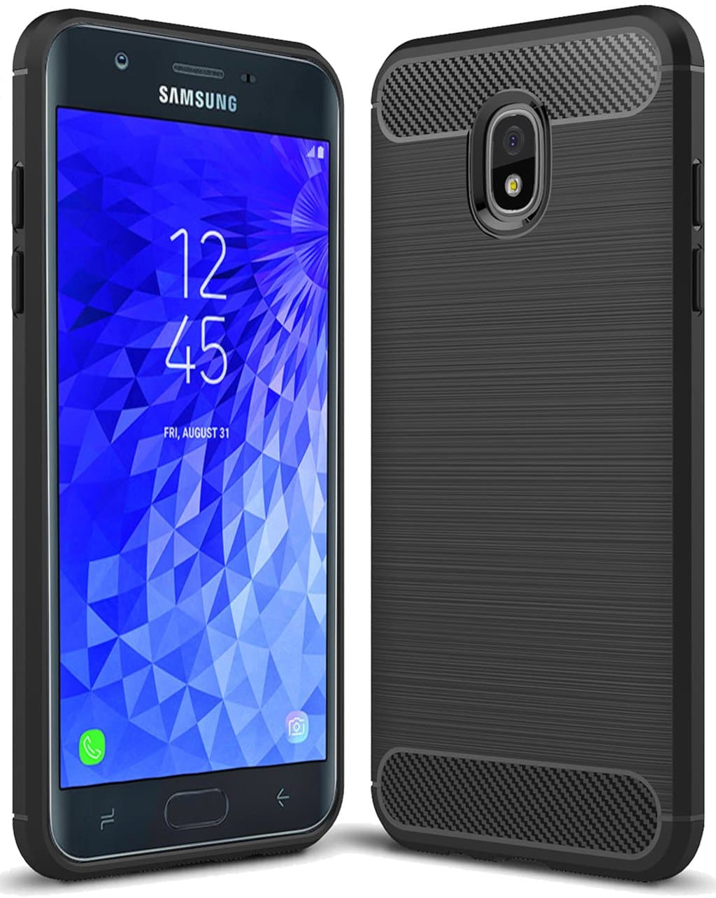 for Samsung Galaxy J7 2018 case, Galaxy J7 V 2nd Gen Case,Galaxy J7 Refine Case,Galaxy J7 Aero,J7 Star,J7 Top,J7 Crown,J7 Aura,J7 Eon,J737V,J737T,TPU Protective Case Cover(Black)