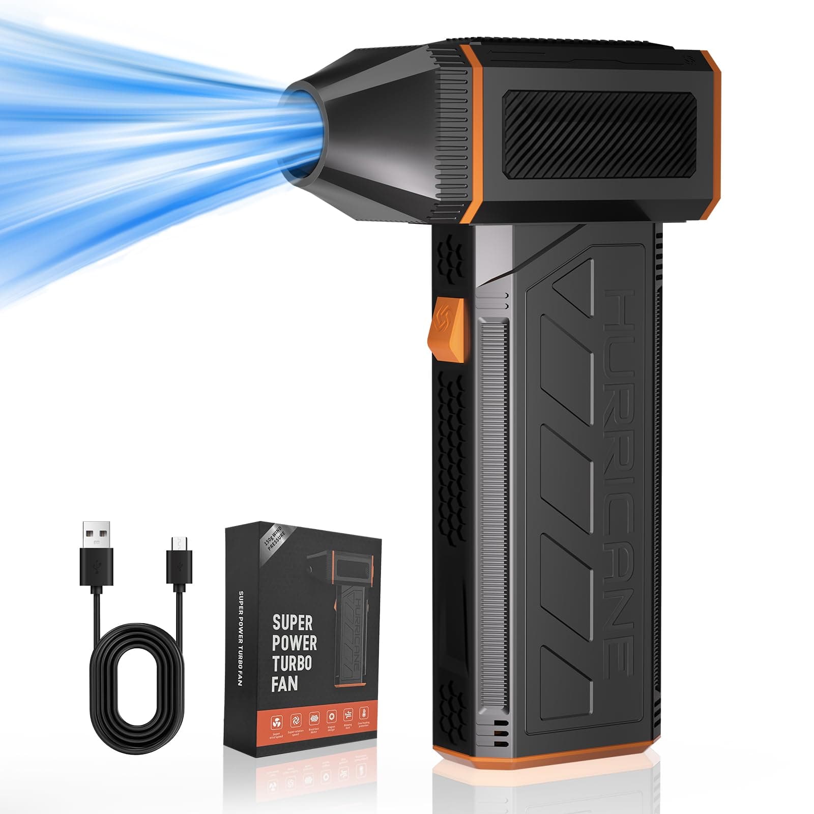 Toby's Electric Air Duster,130000RPM Compressed Air Duster with 3 Gears Adjusastale Rechargerable Cordless for PC/Blanket/Car Clean,Jet Dry Blower for Car, Office, Home