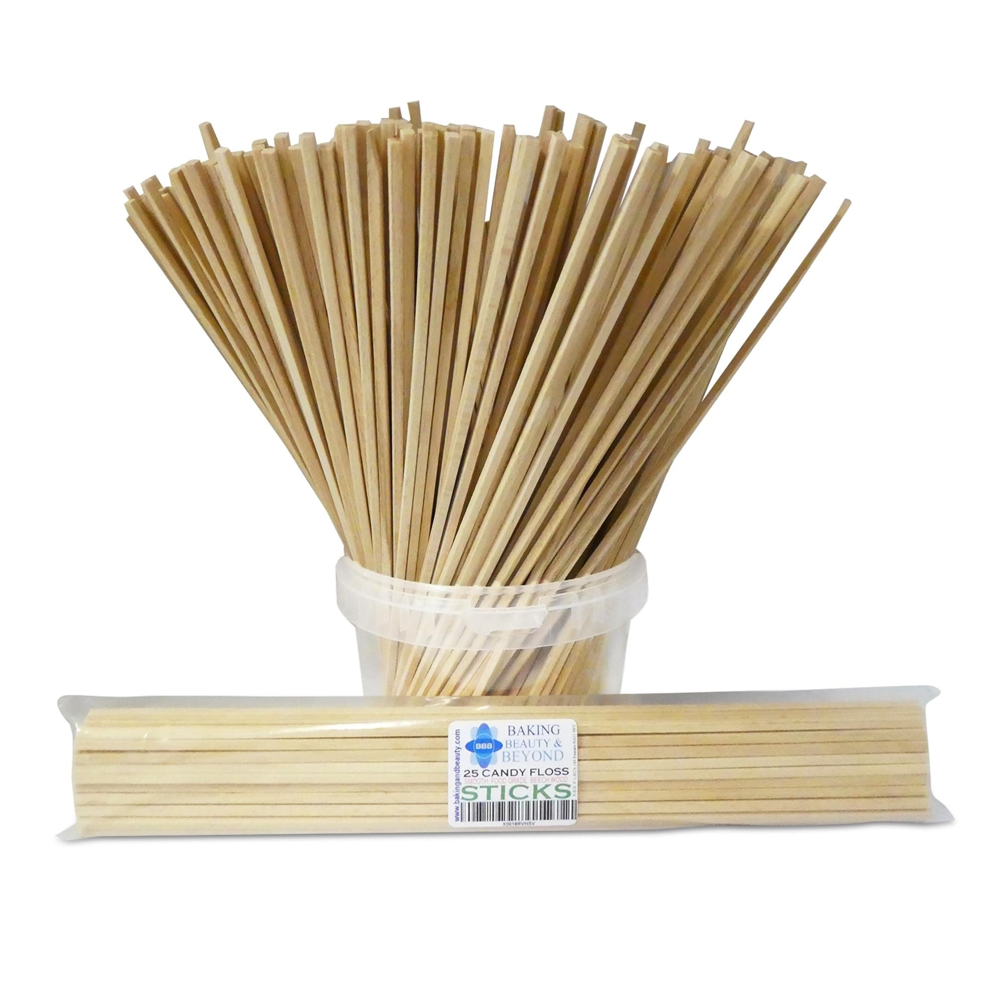 25 Candy Floss Cotton Candy Food Grade Birch Wood Sticks 11 Inch (275mm)