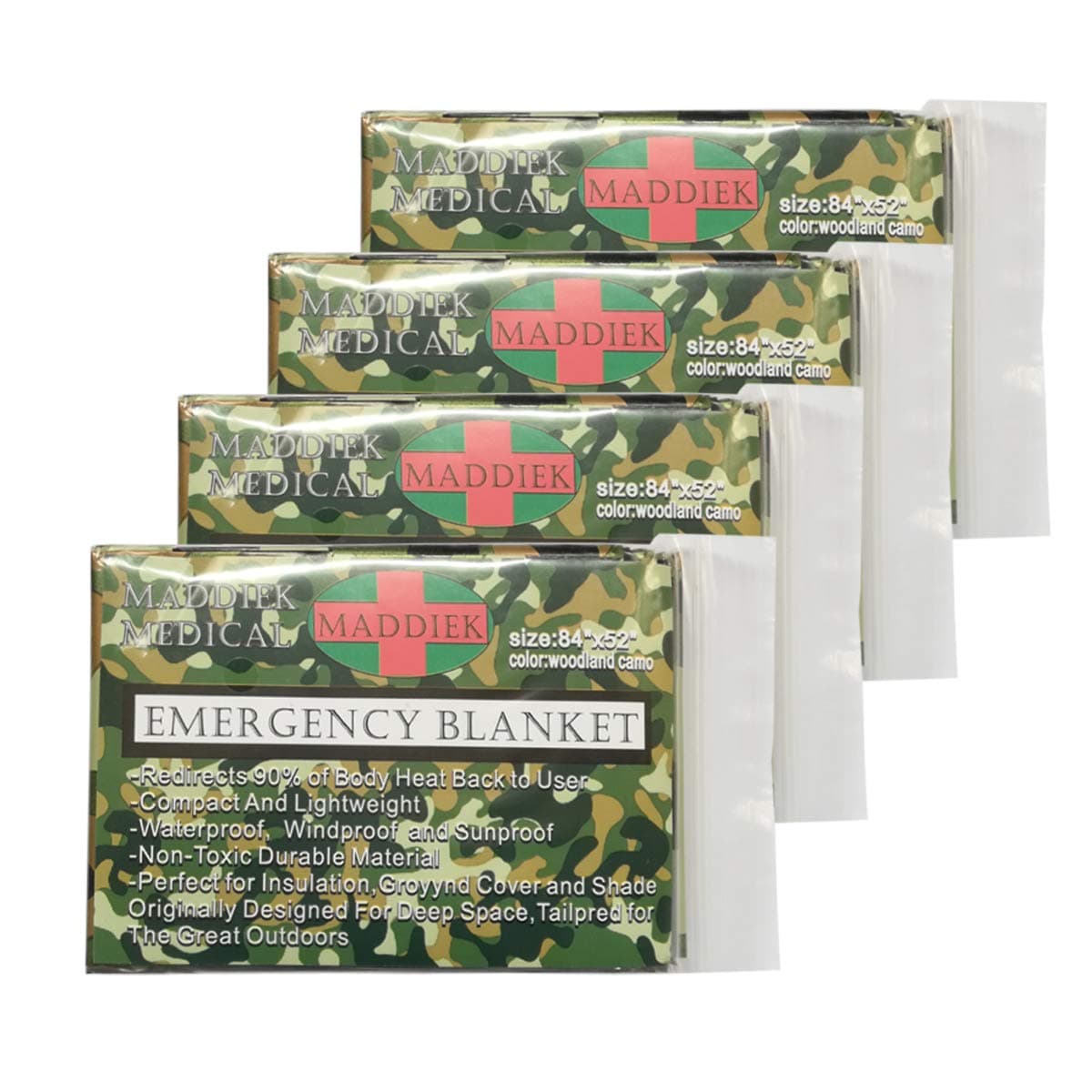 Emergency Foil Blanket Camo Wild Camping Equipment - Multi-Purpose Space Blankets Outdoor Camp Survival Kit