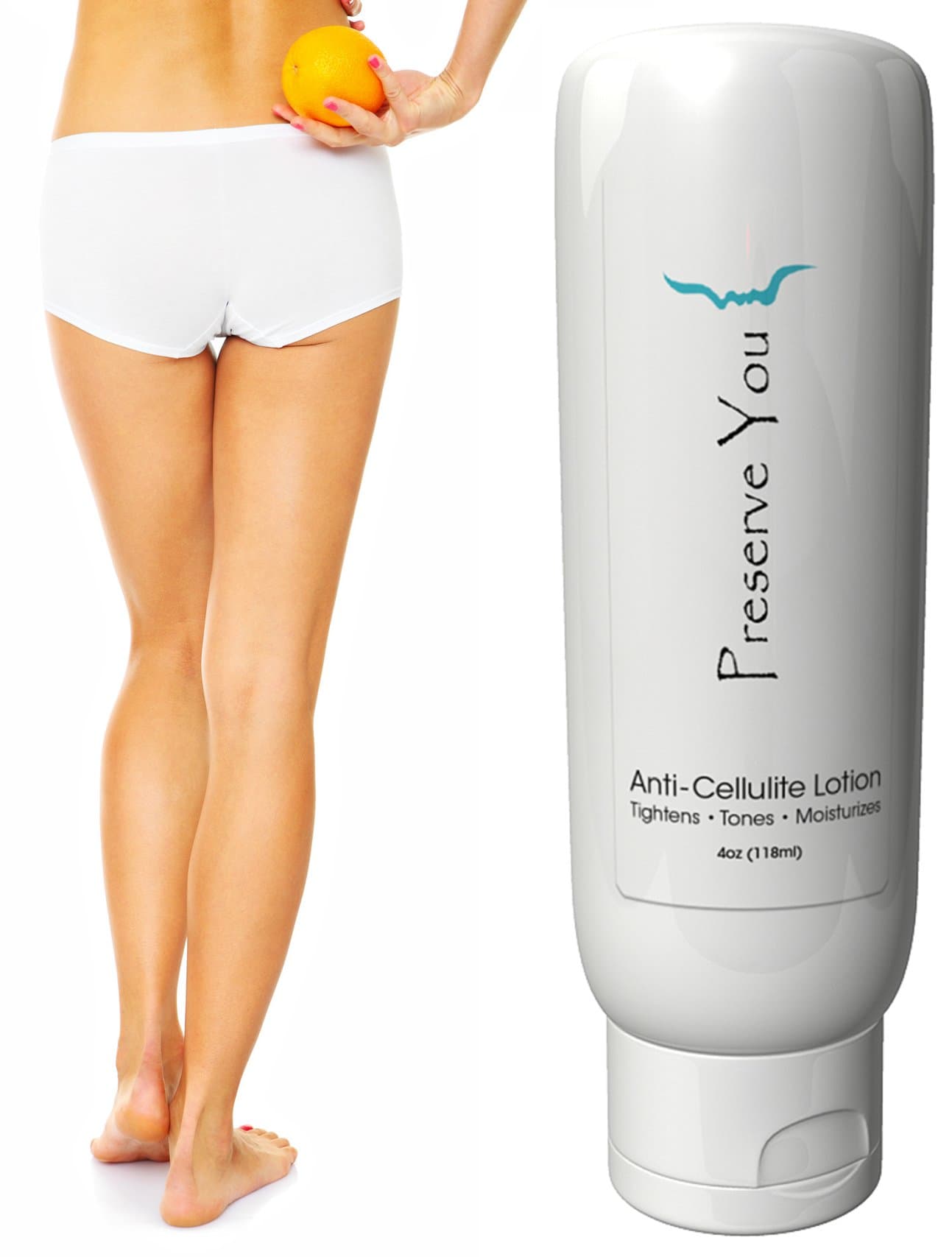 Anti Cellulite Lotion - Treatment Cream That Works - With Caffeine - Almond Oil - Tightens, Firms, Smooths, Tones, and Moisturizes - 4oz - Made in USA Cellulite Cream