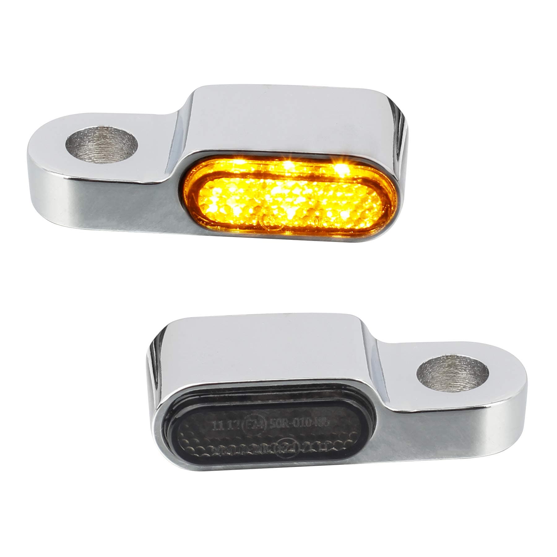 NTHREEAUTO Handlebar LED Turn Signals Mini Motorcycle Blinkers Brake Clutch Marker Light Compatible with Harley Dyna Sportster Honda Shadow VLX 600 V-Star 650 Suzuki Boulevard