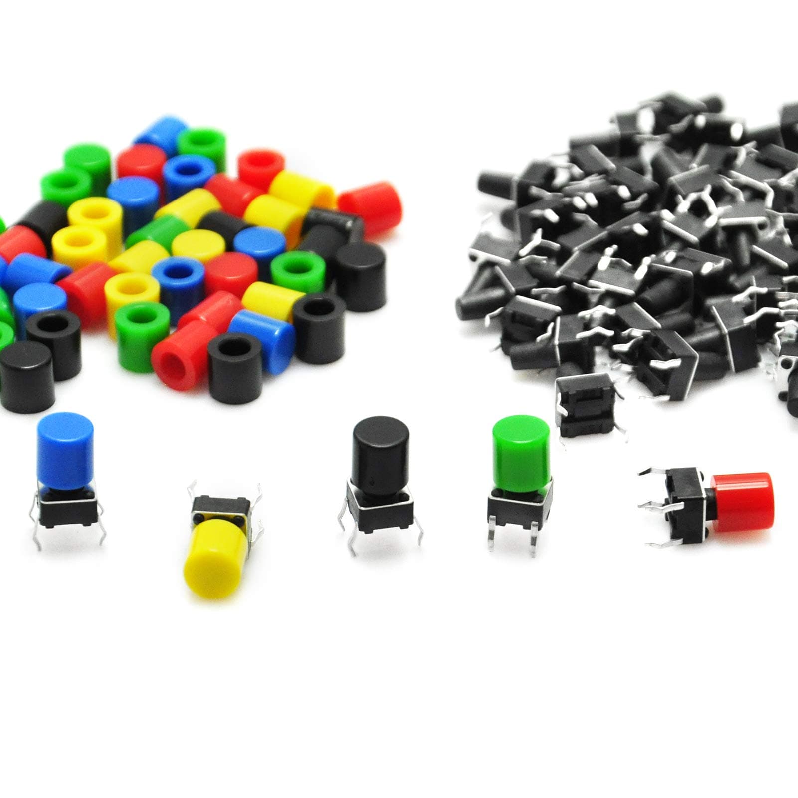 Gikfun6x6x9mm Tact Tactile Push Button Momentary Micro Switch with Cap for Arduino (Pack of 50PCS) EK1852