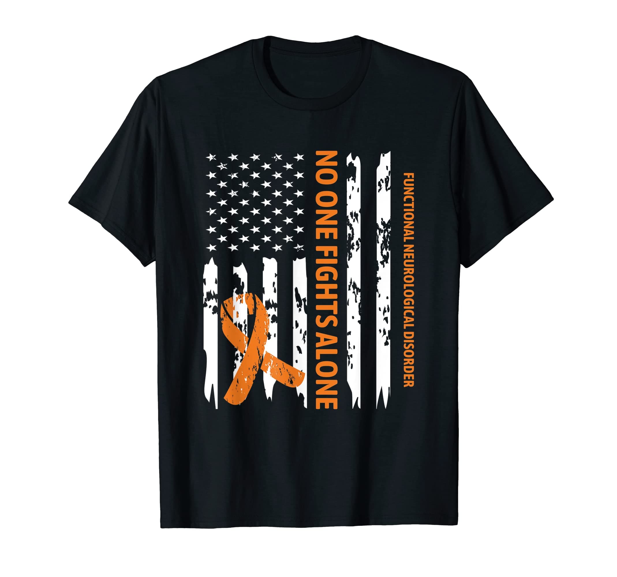 FND Functional Neurological Disorder ApparelFunctional Neurological Disorder Awareness Orange Ribbon T-Shirt